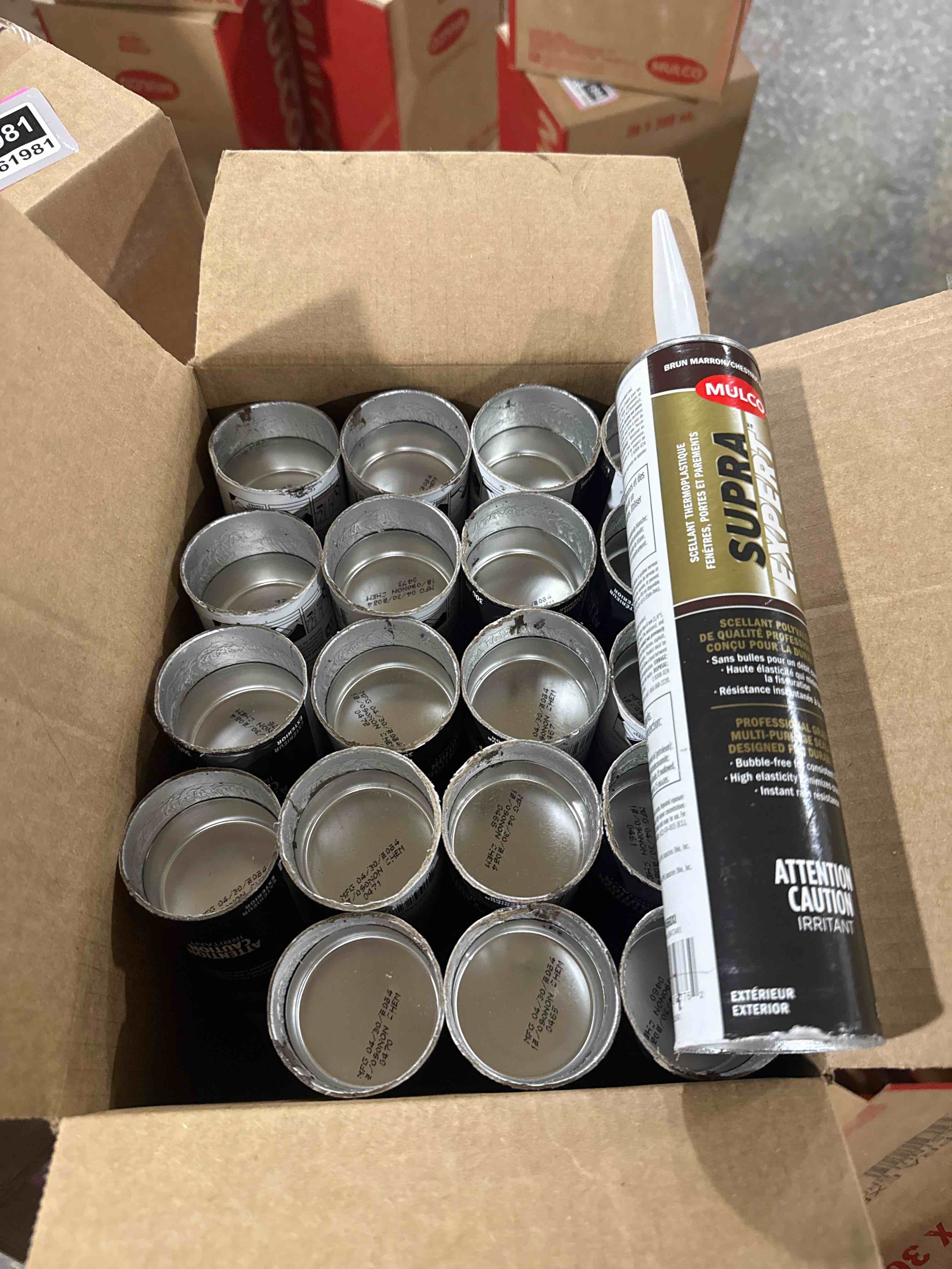 Case of 20 300ml mulco supra, expert thermal, plastic sealant, chestnut brown