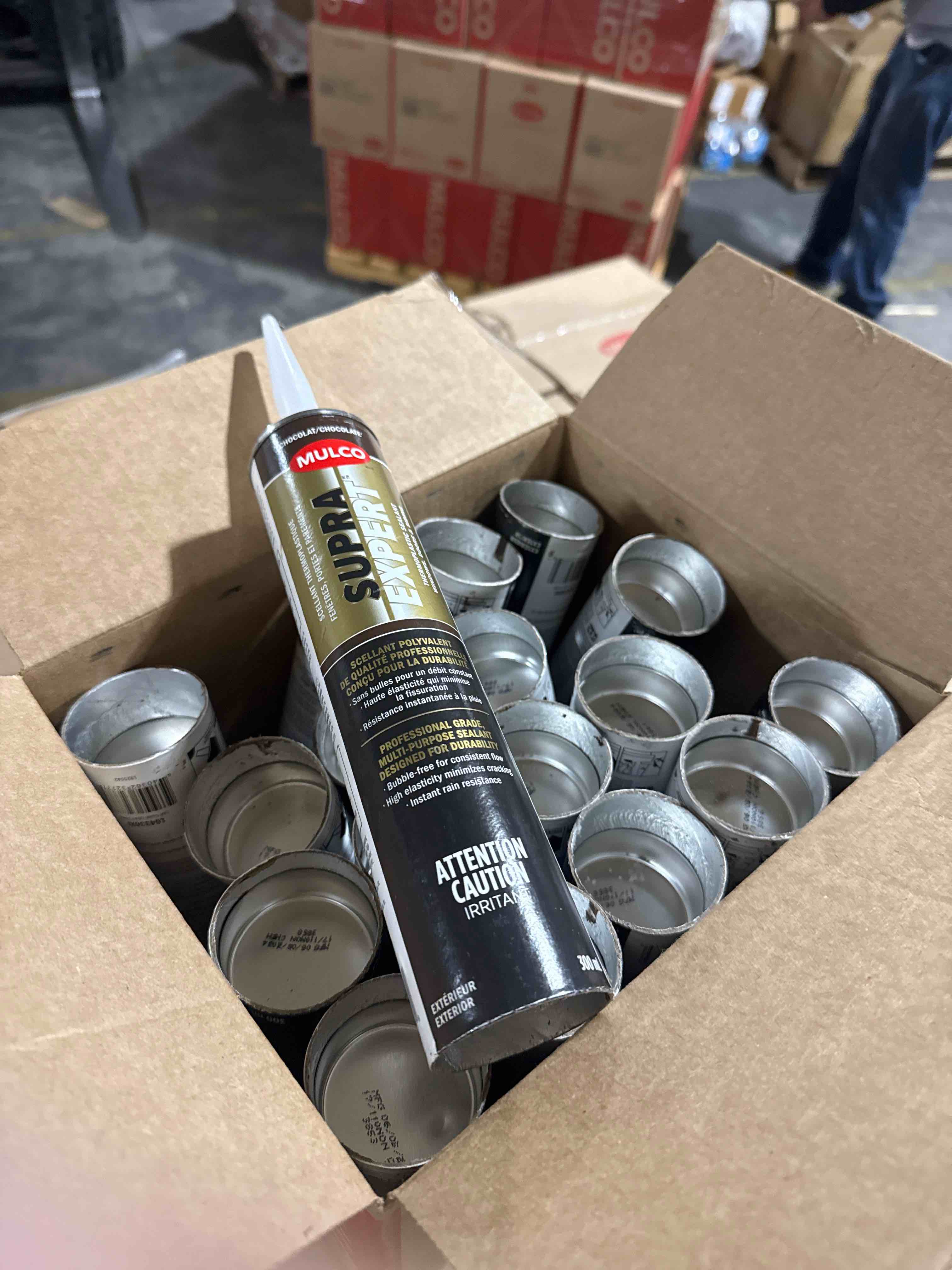 case of 20 300ml mulco supra, expert sealant chocolate