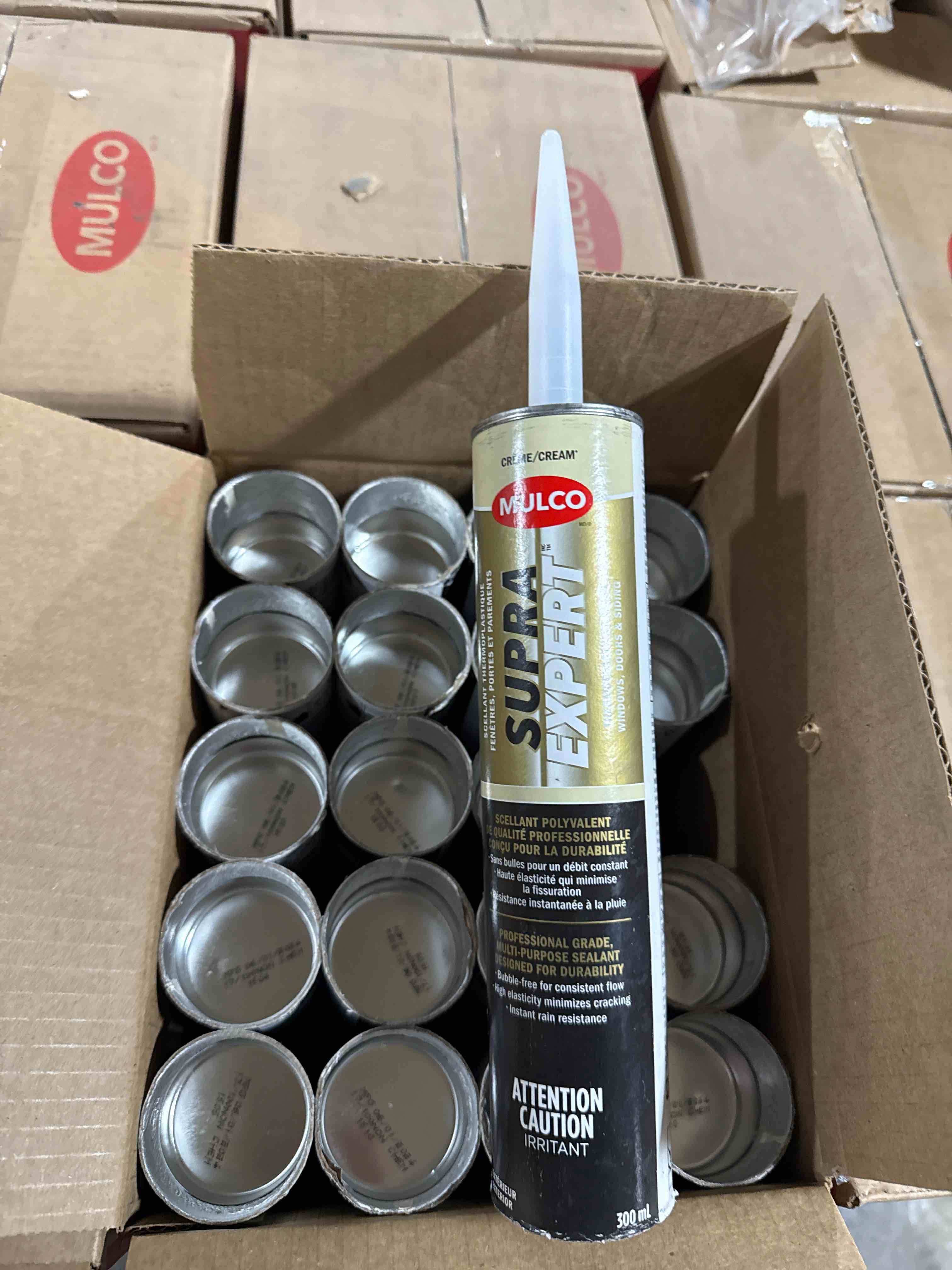 case of 20 300ml mulco Supra expert thermal plastic sealant cream