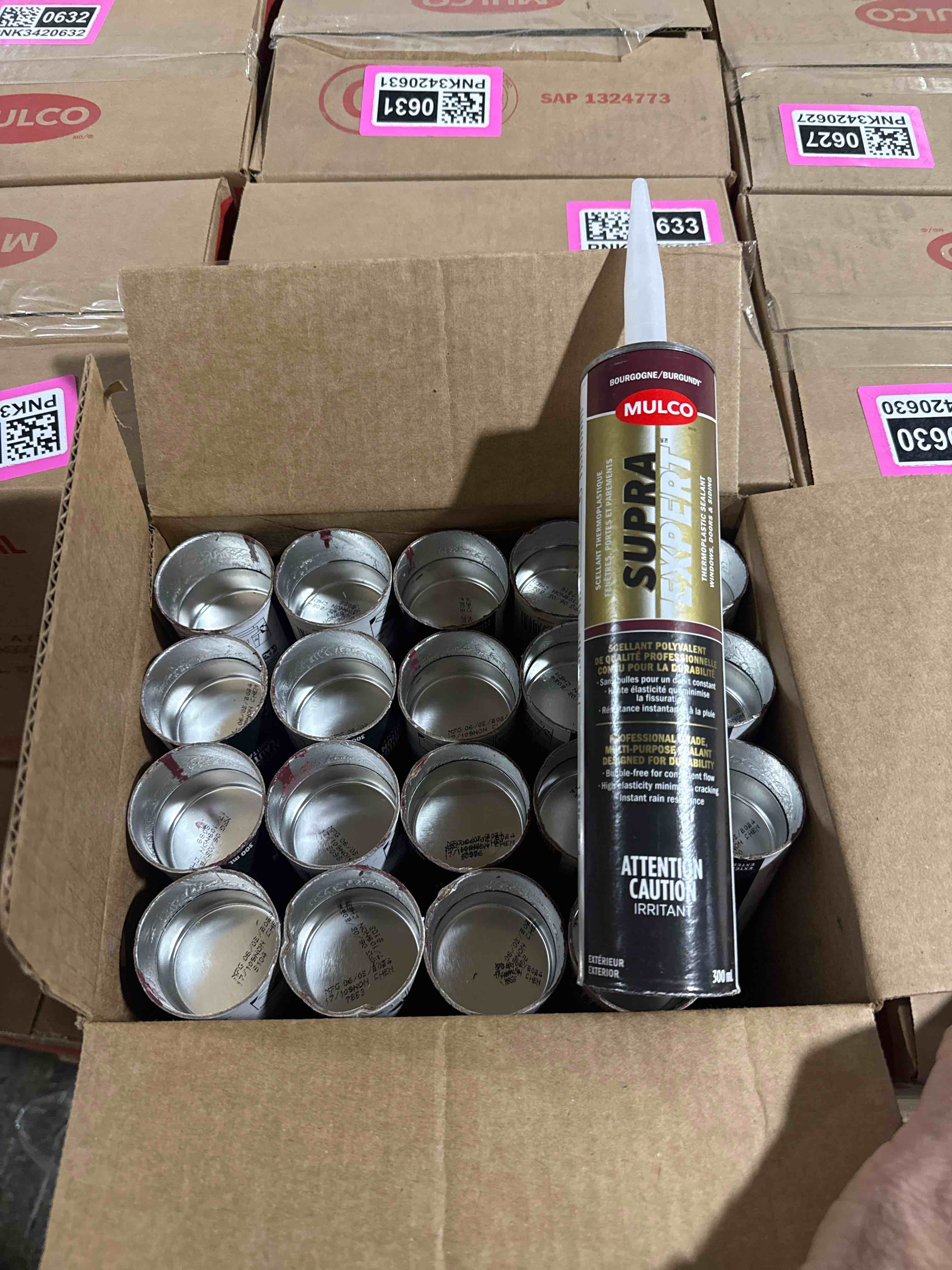 case of 20 300ml mulch Supra expert sealant burgundy 