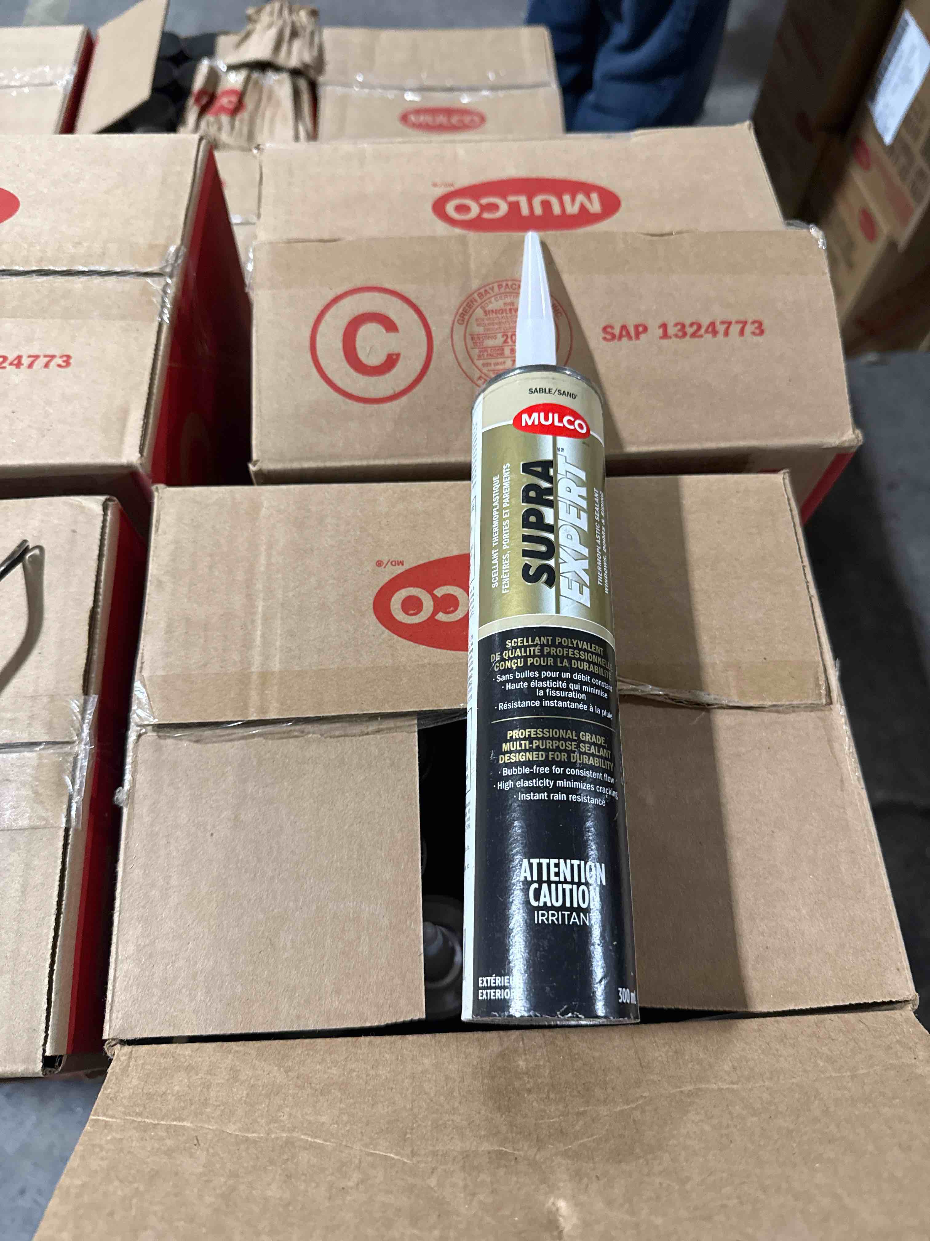 case of 20 mulco 300ml tubes supra, expert, thermoplastic, sealant sand