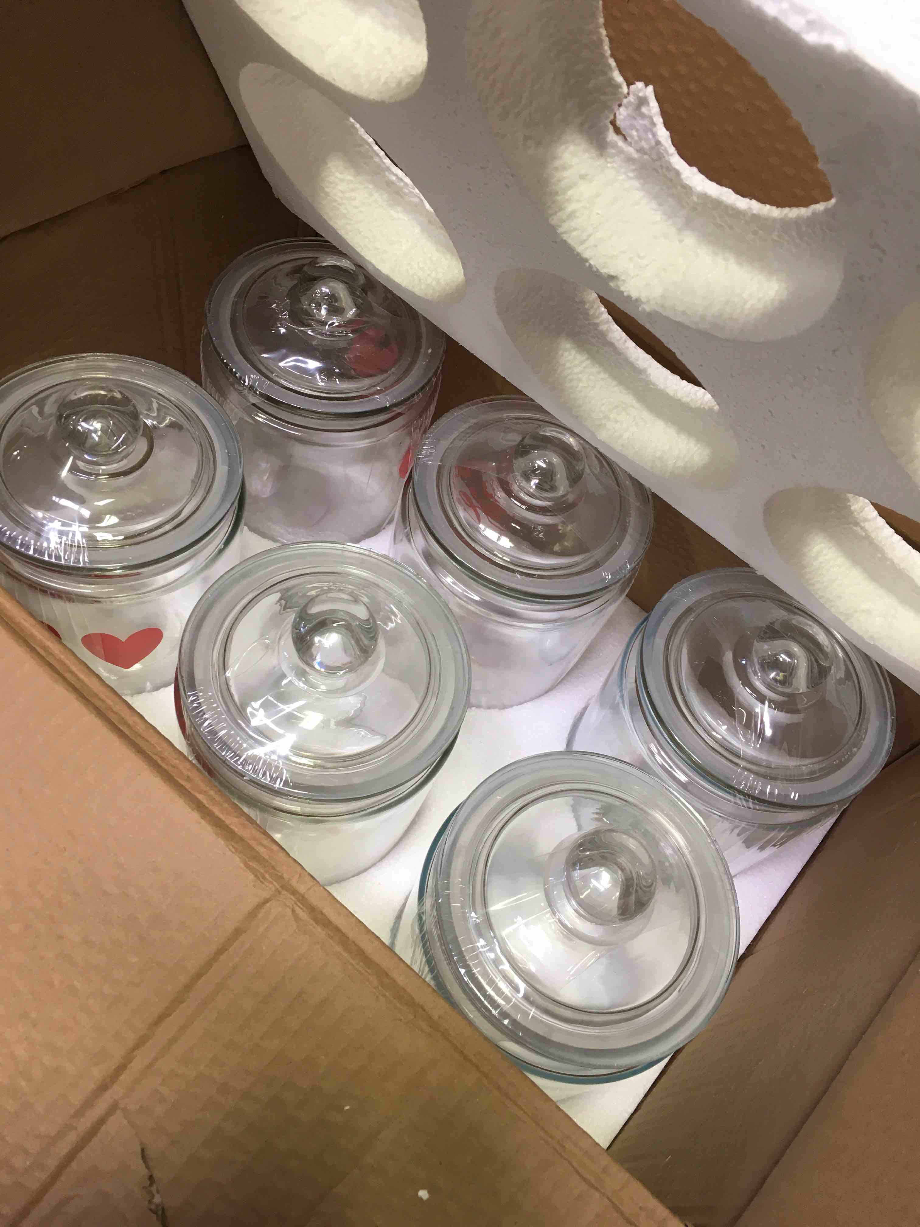 Assorted Valentines Glass Jars