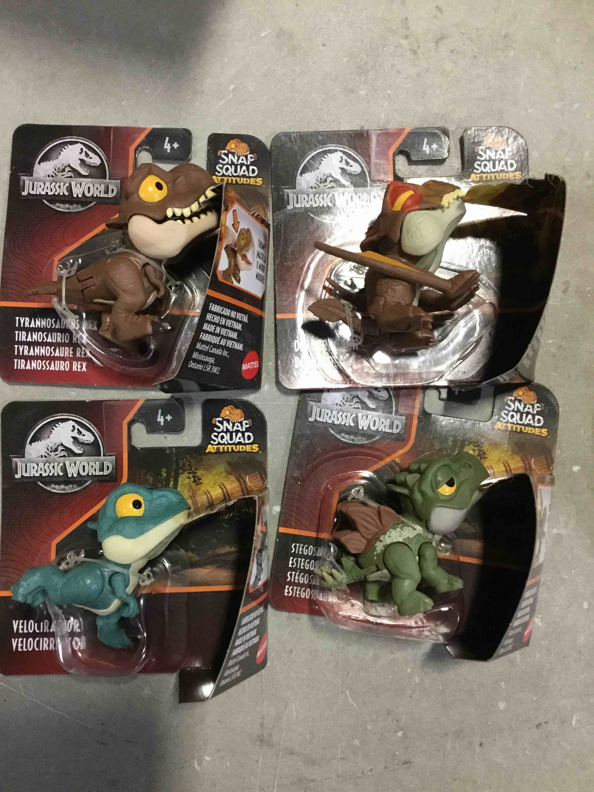 Jurassic world snap squad attitudes 4pk 