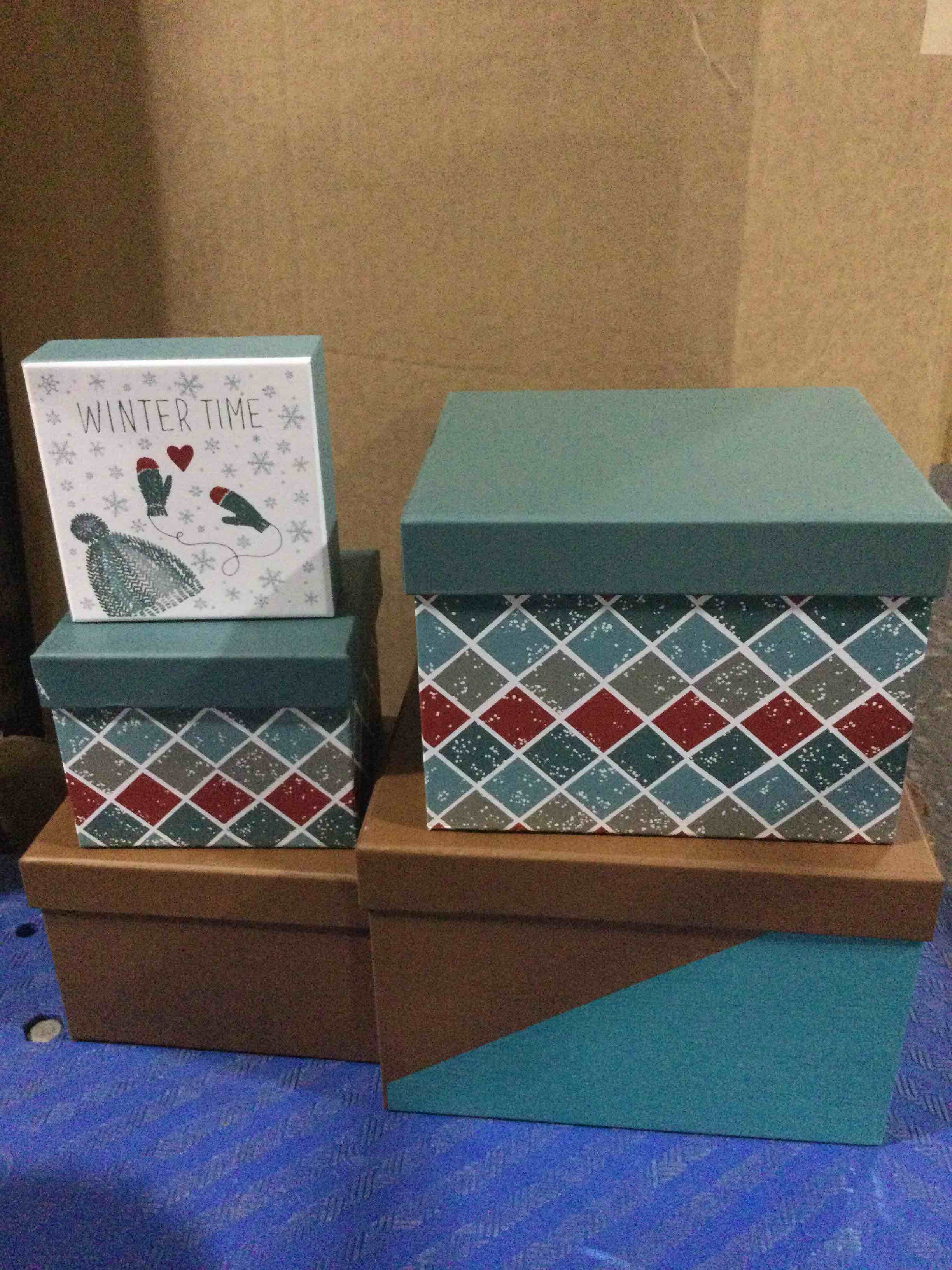 5 piece Christmas gift boxes