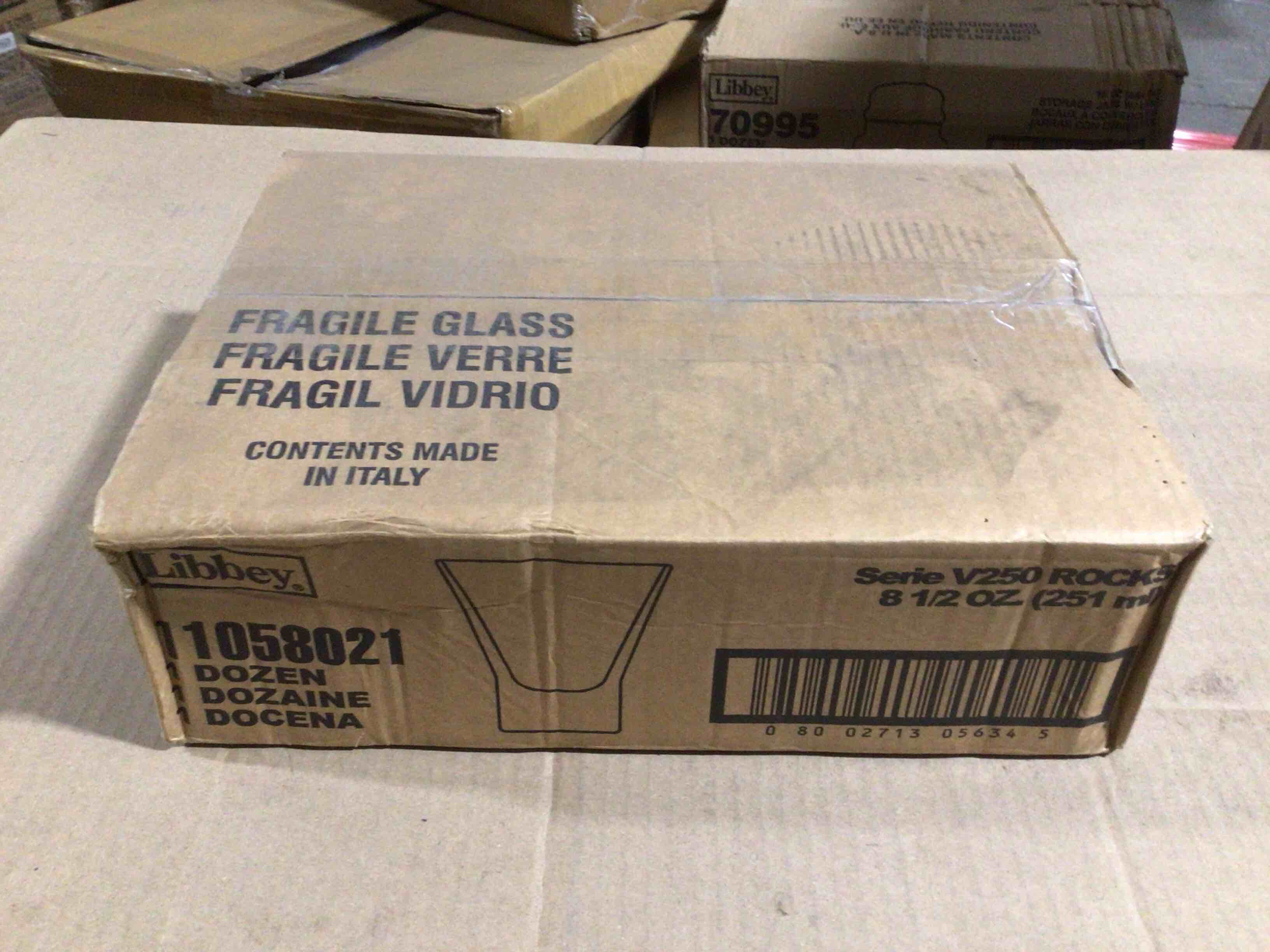 Case of 12 Libbey 8.5 Ounce Series V250 Rocks Glasses 