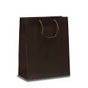 Chocolate brown matte euro shopper 6 1/2 x 3 1/2 x 6 1/2 x 3 1/2 inch