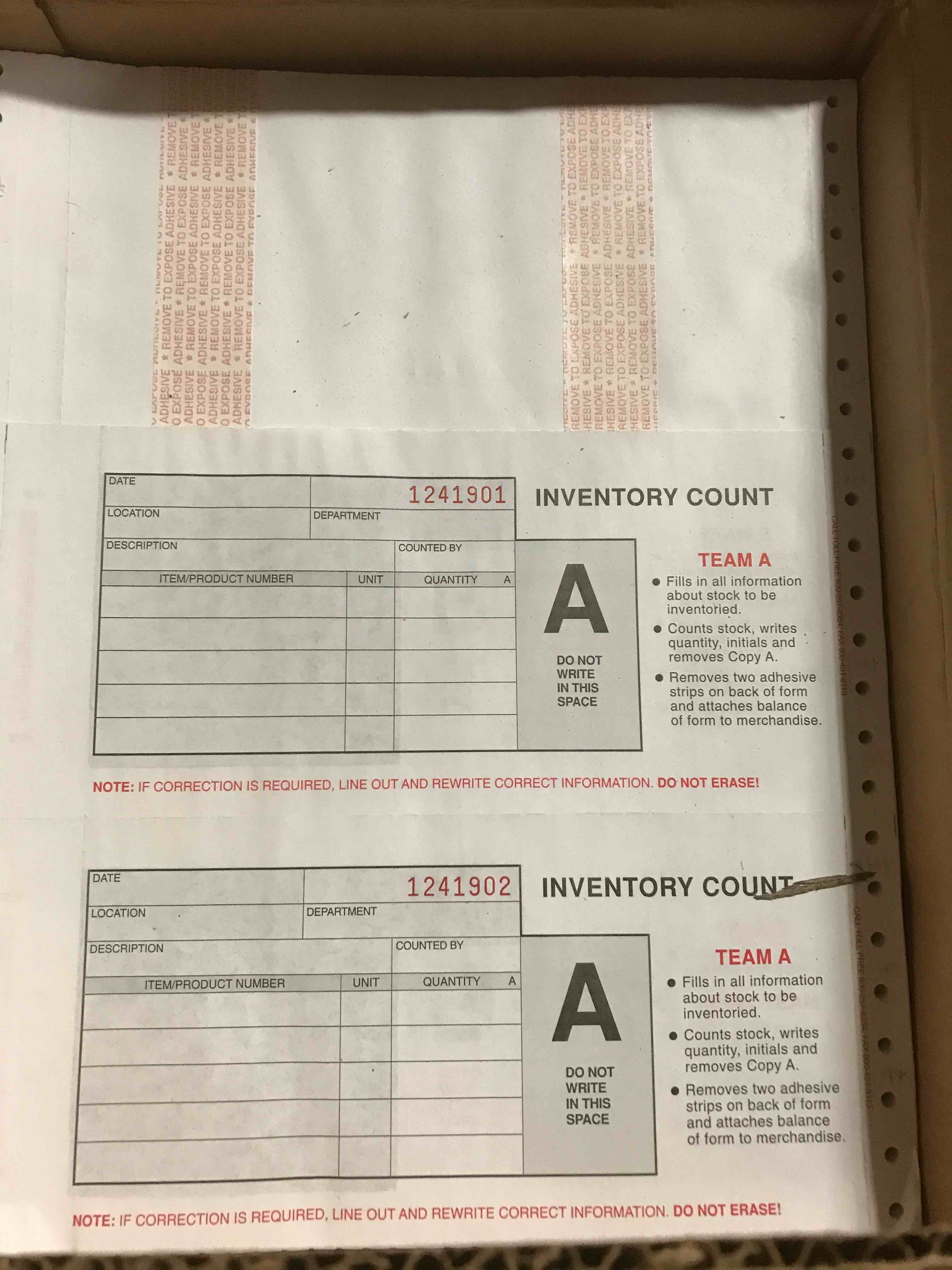 INVENTORY COUNT MLR 9.5x4.0