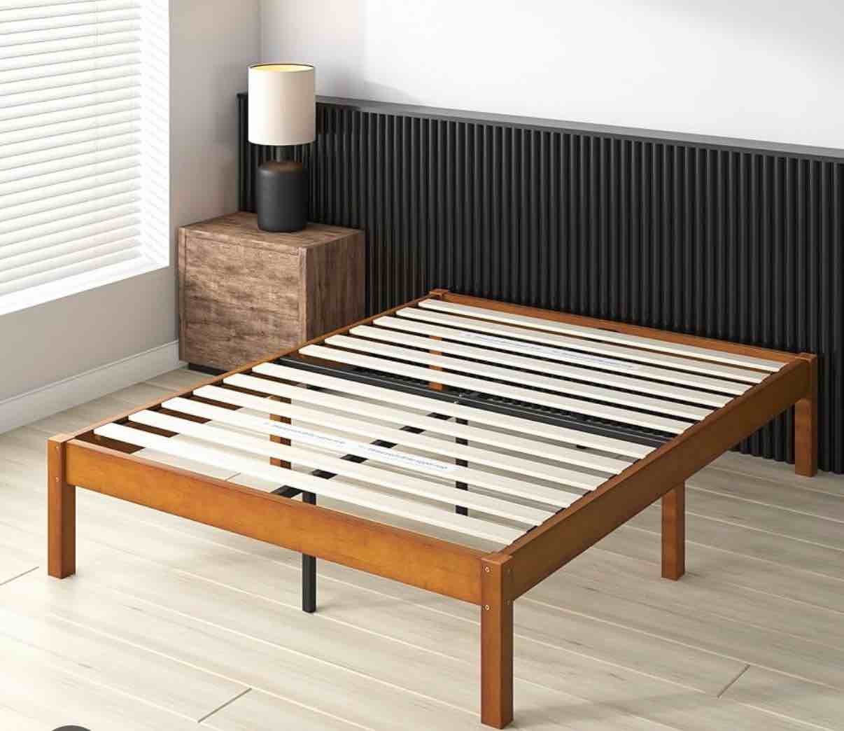Zinus Queen 14 inch metal and wood platform bed queen