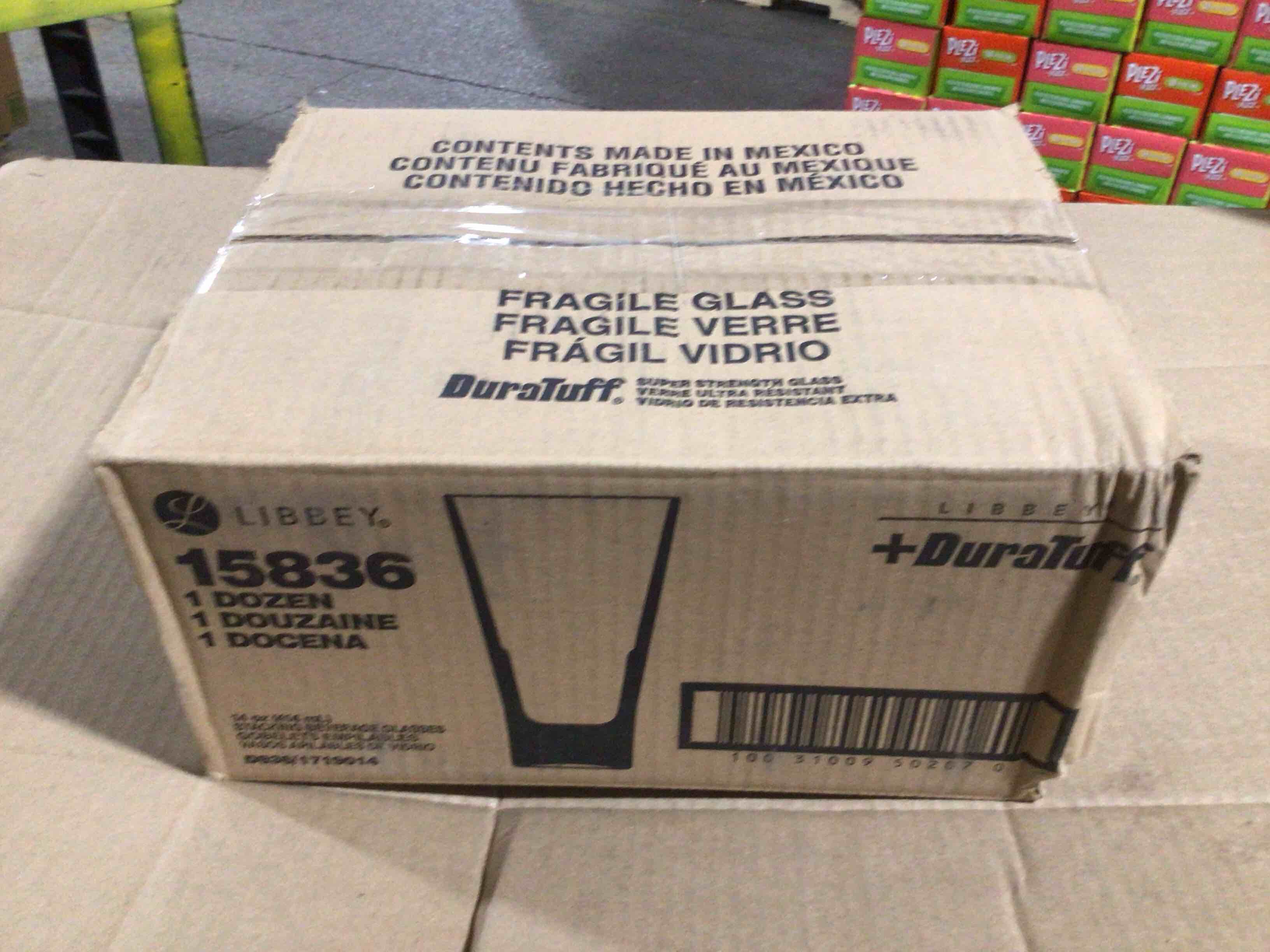 Case of 12 Libbey 14 Ounce Stacking Beer Glasses 