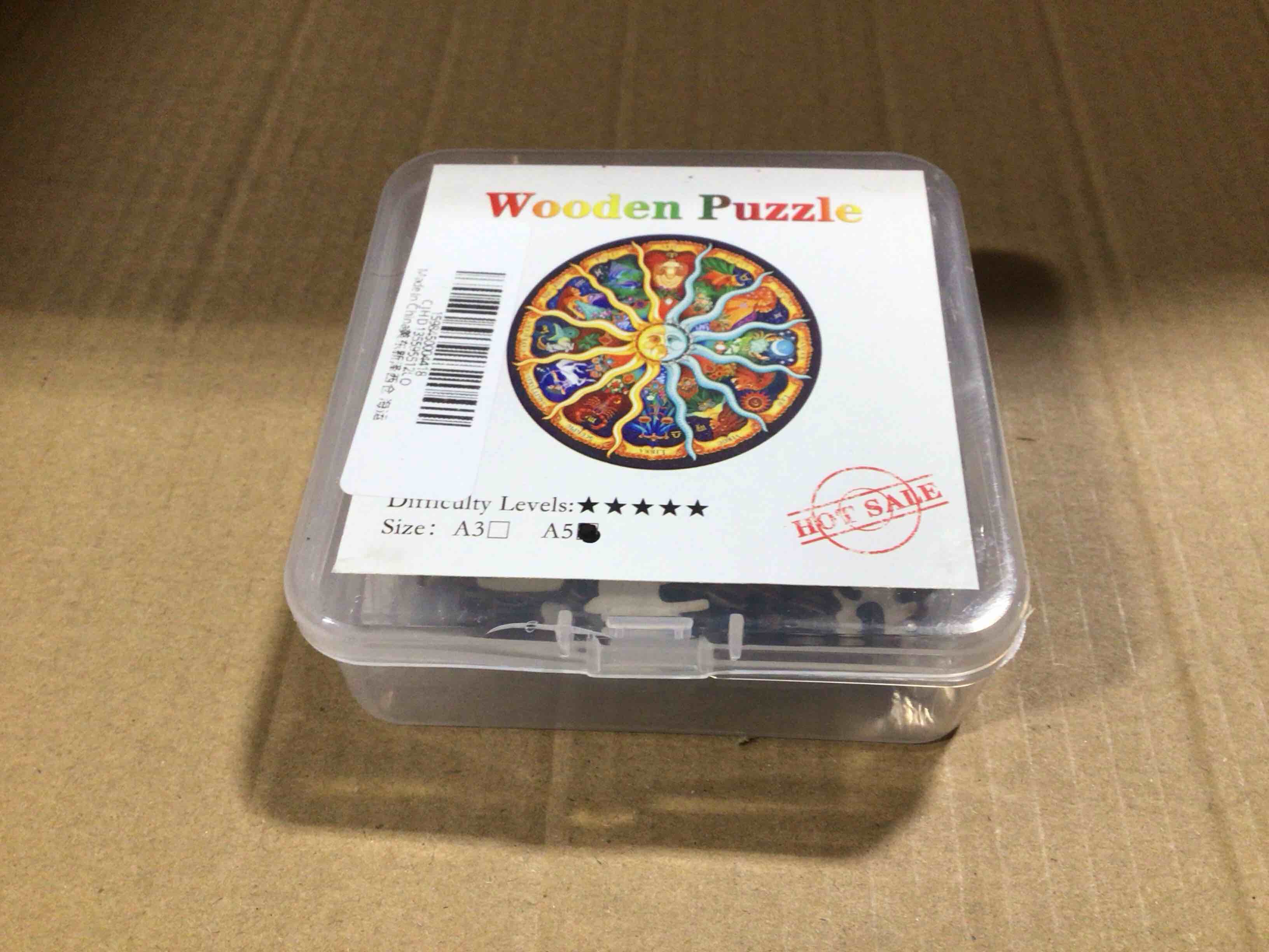 CraftHub Wooden Puzzle of Zodiac Constellation, Size A5 in a Plastic Box