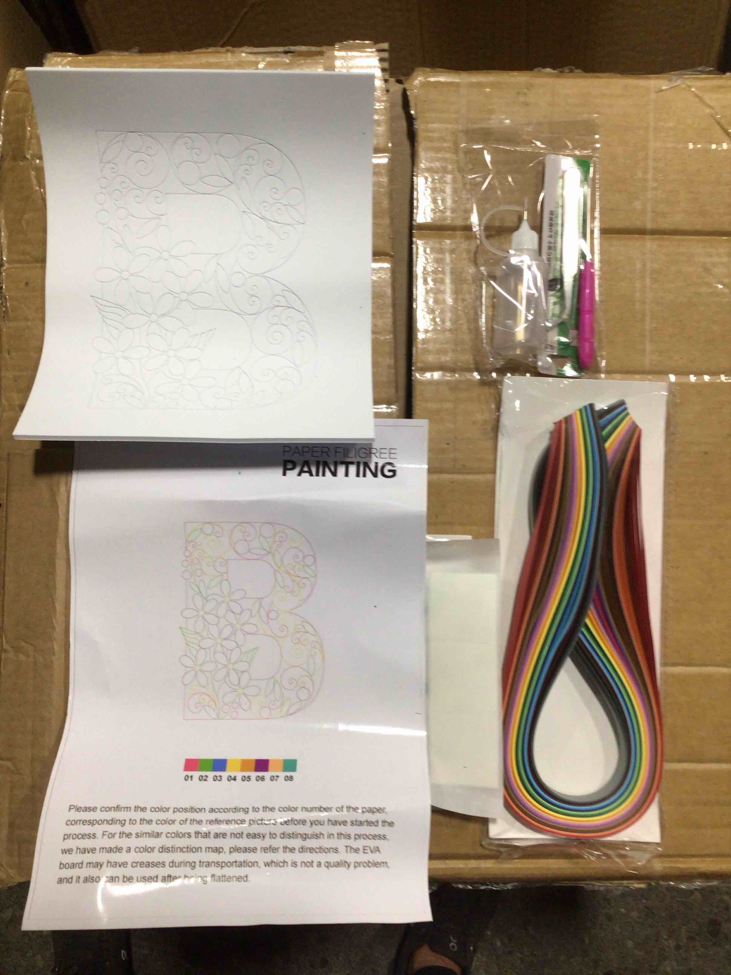 CraftHub Paper Filigree Painting Letter B