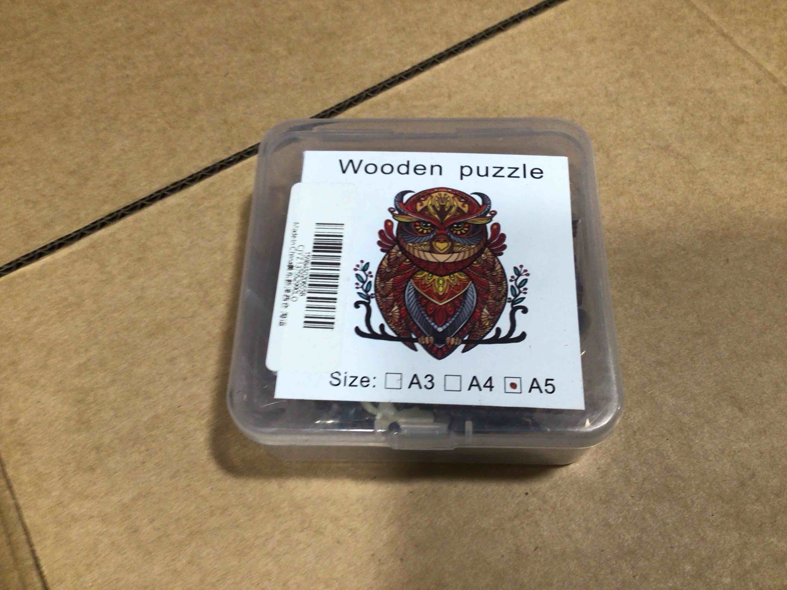 CraftHub Wooden Puzzle of Bull, Size A5 in Plastic Box 