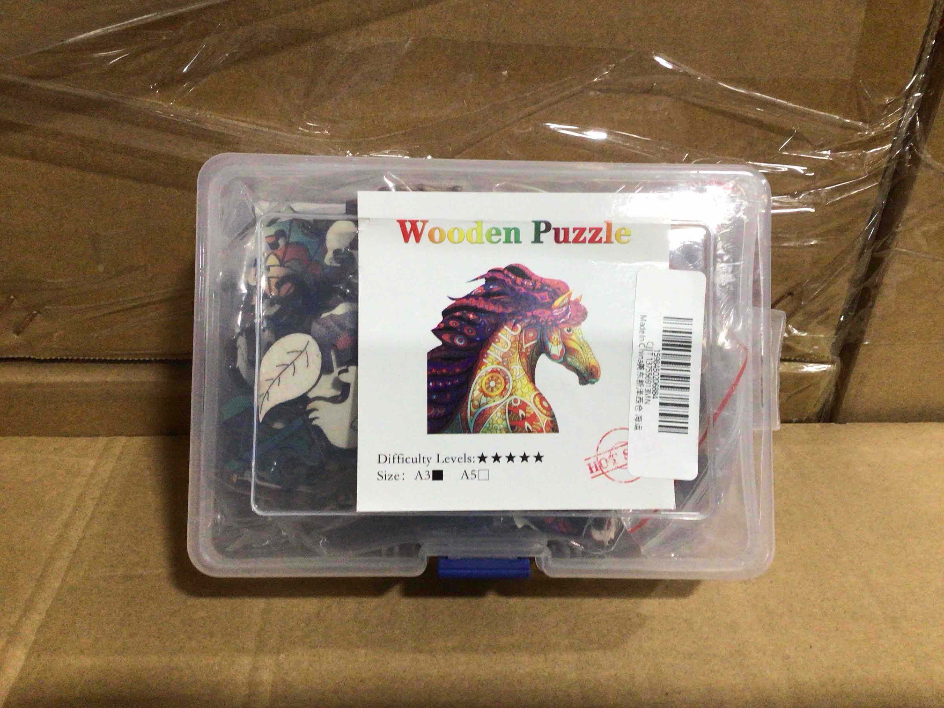 CraftHub Wooden Puzzle of a Horse’s Head, Size A3 in a Plastic Box