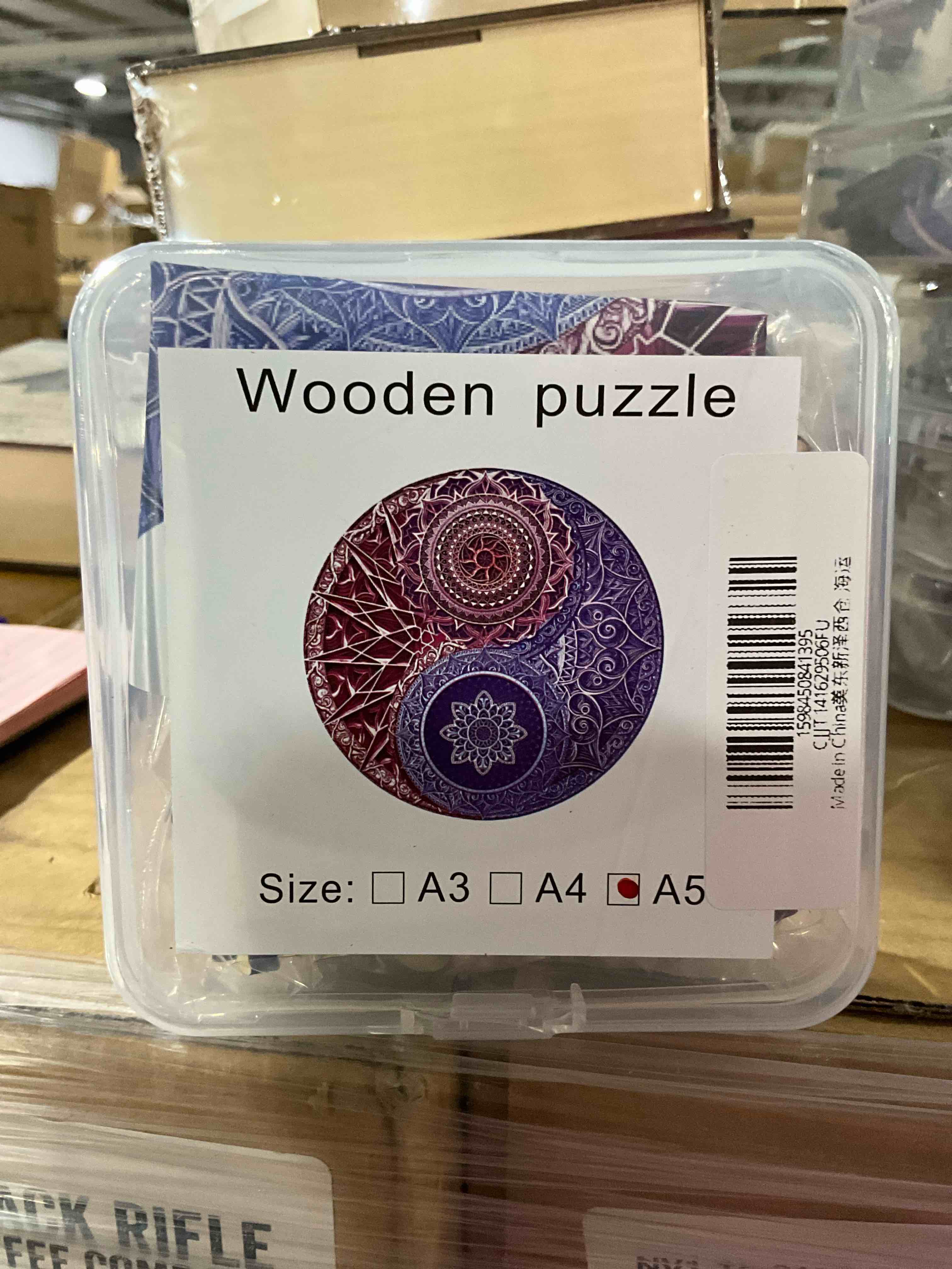 Wooden Puzzle Size A5 Ying Yang 