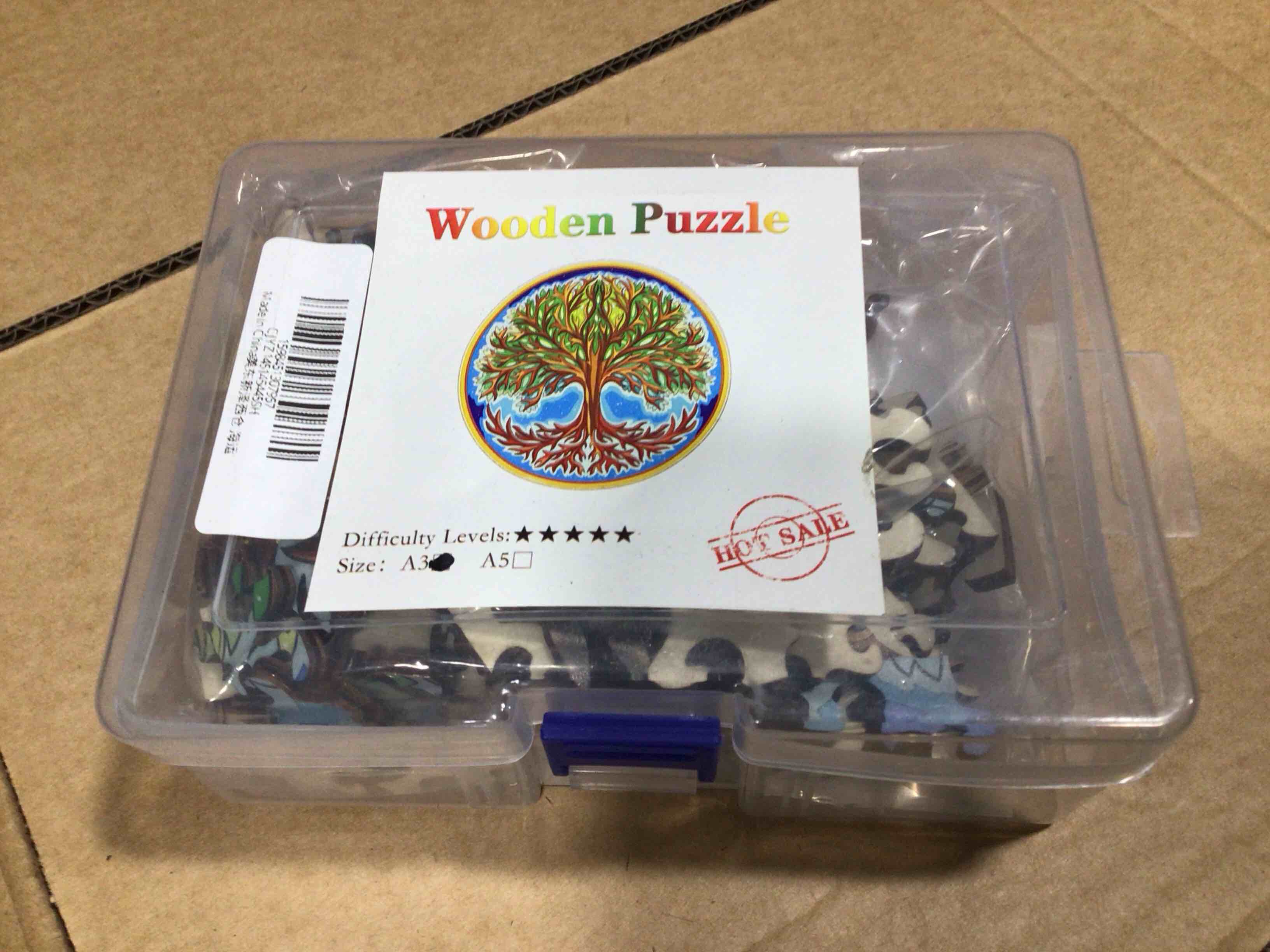 CraftHub Wooden Box of Tree, Size A3 in Plastic Box