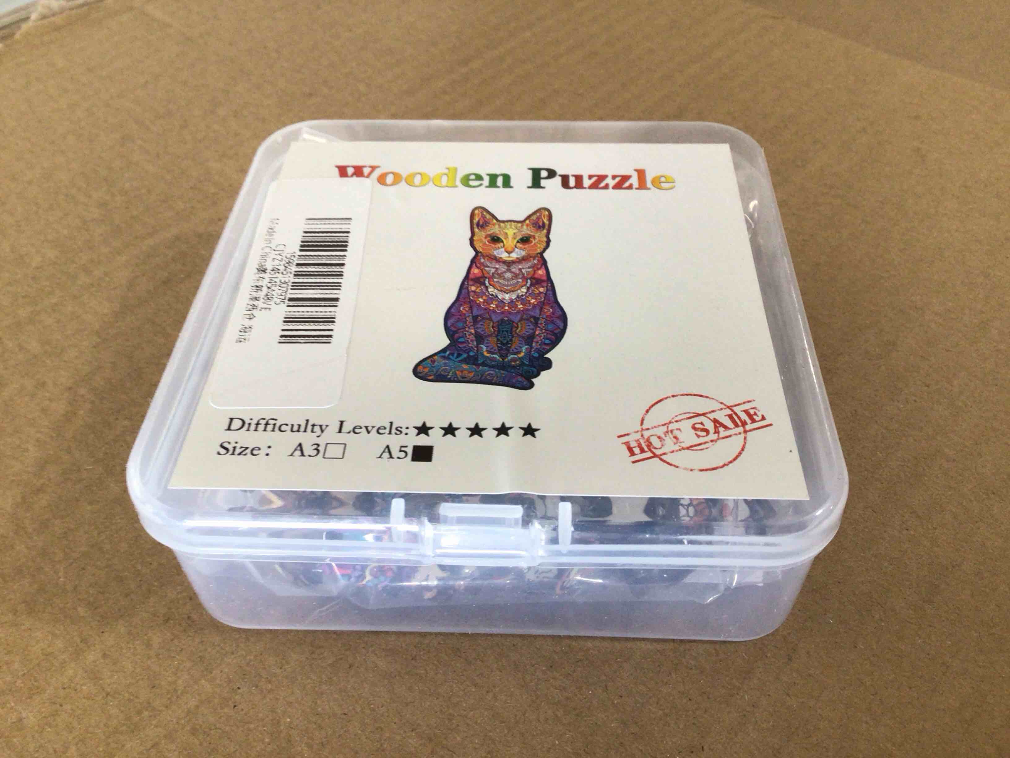 CraftHub Small Wooden Puzzle A5 Of Kitten
