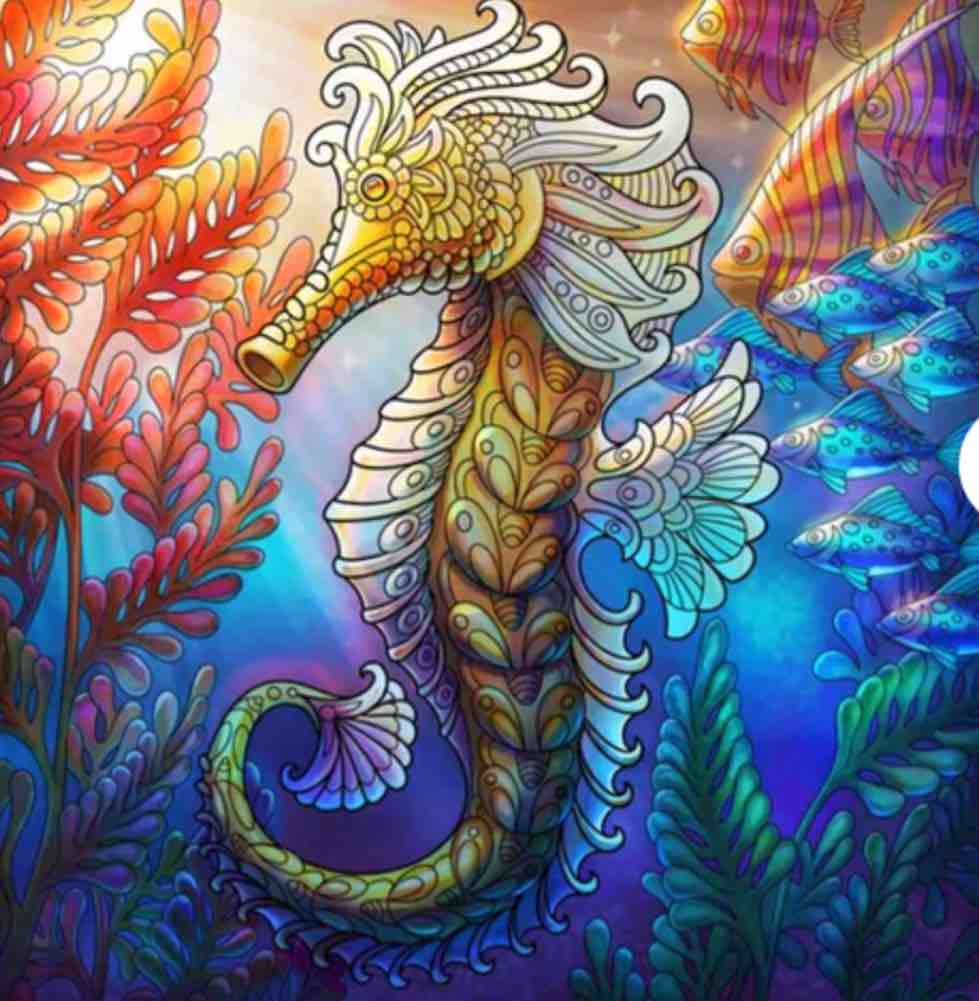 CraftHub Wooden Puzzle of Seahorse A3 Wooden Box 