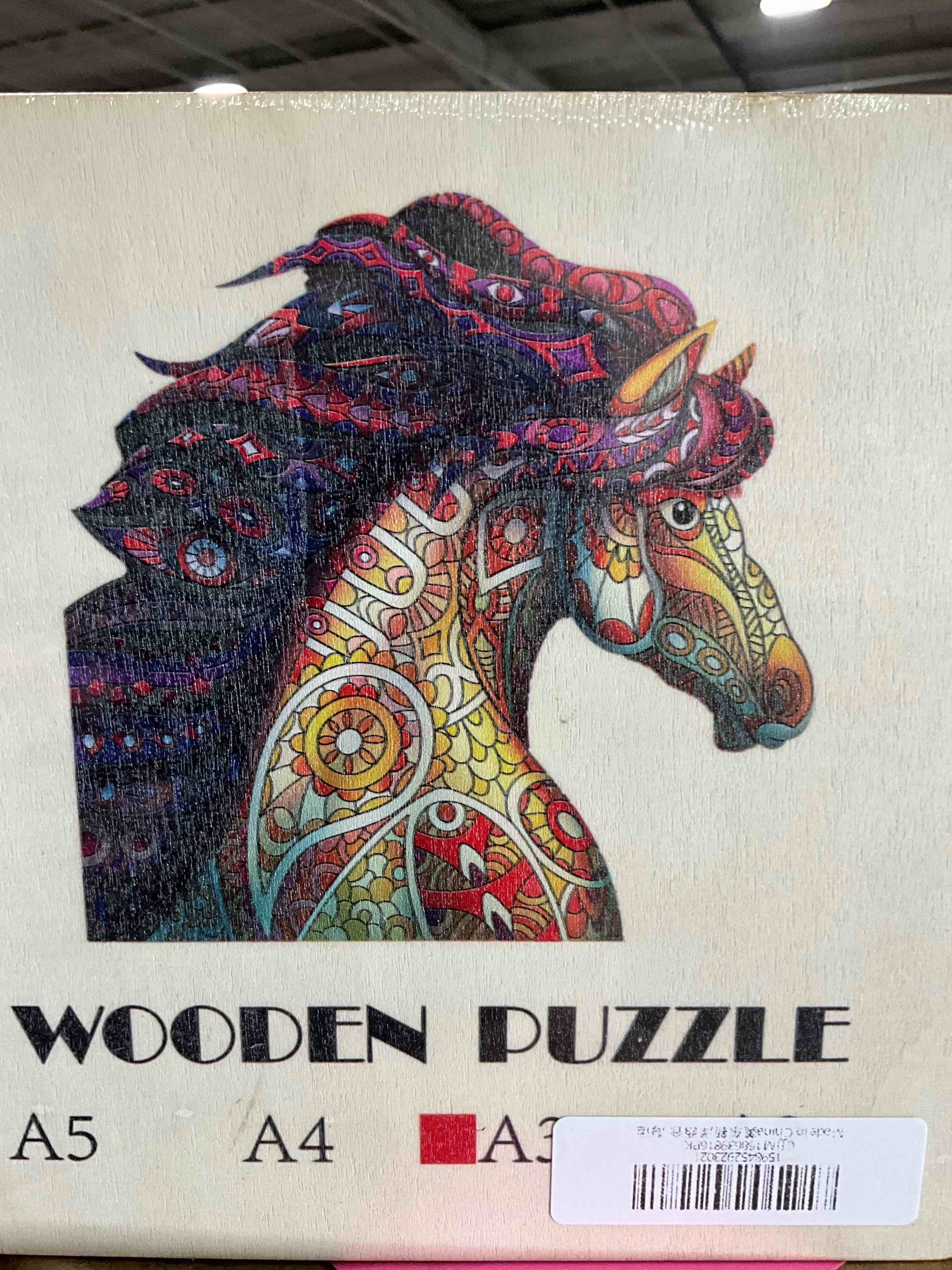 PuzzlesUP Wooden Puzzle, A3 Horse