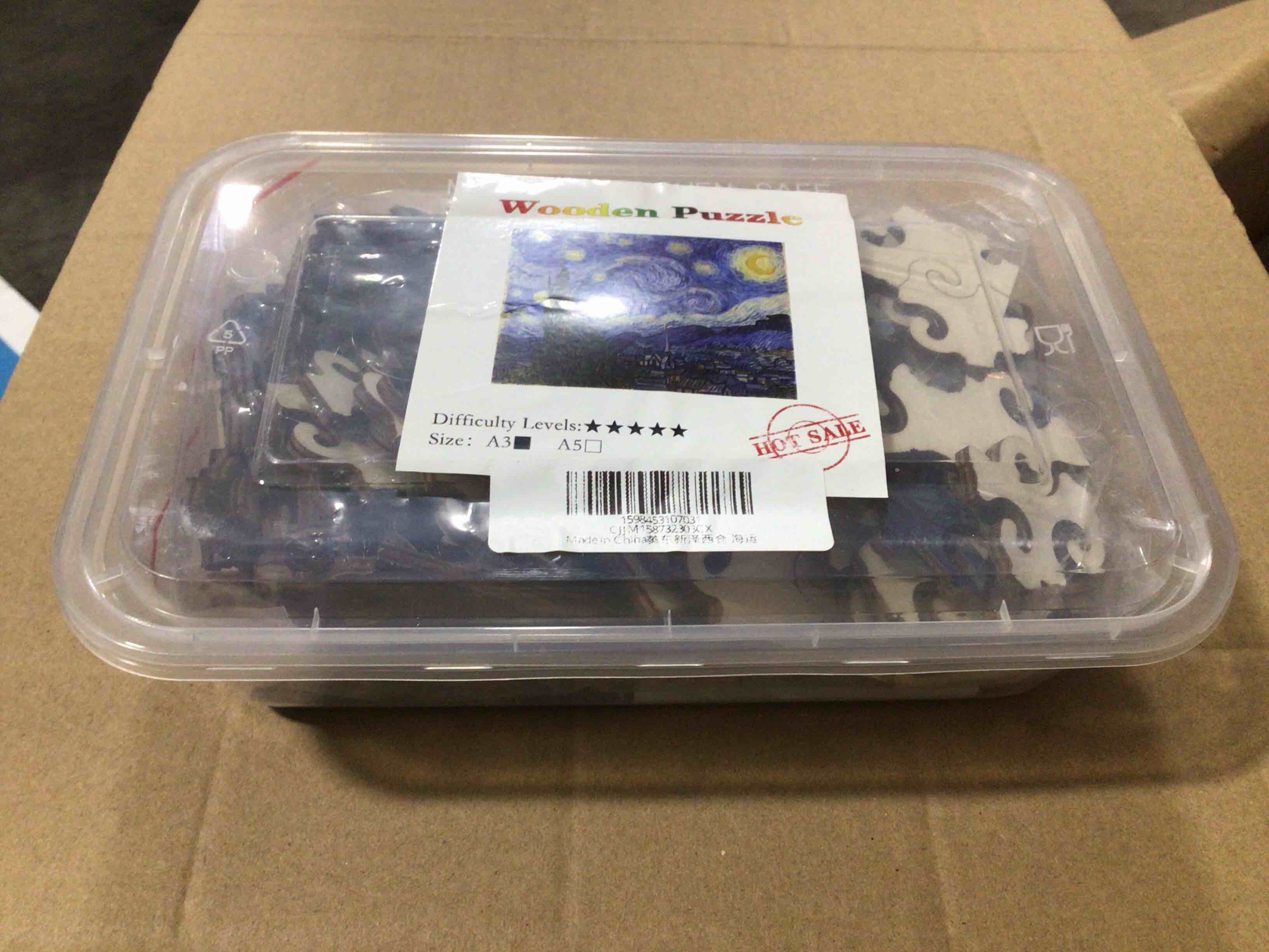 CraftHub Wooden Puzzle of City in Night Sky’s , Size A3 in Plastic Box