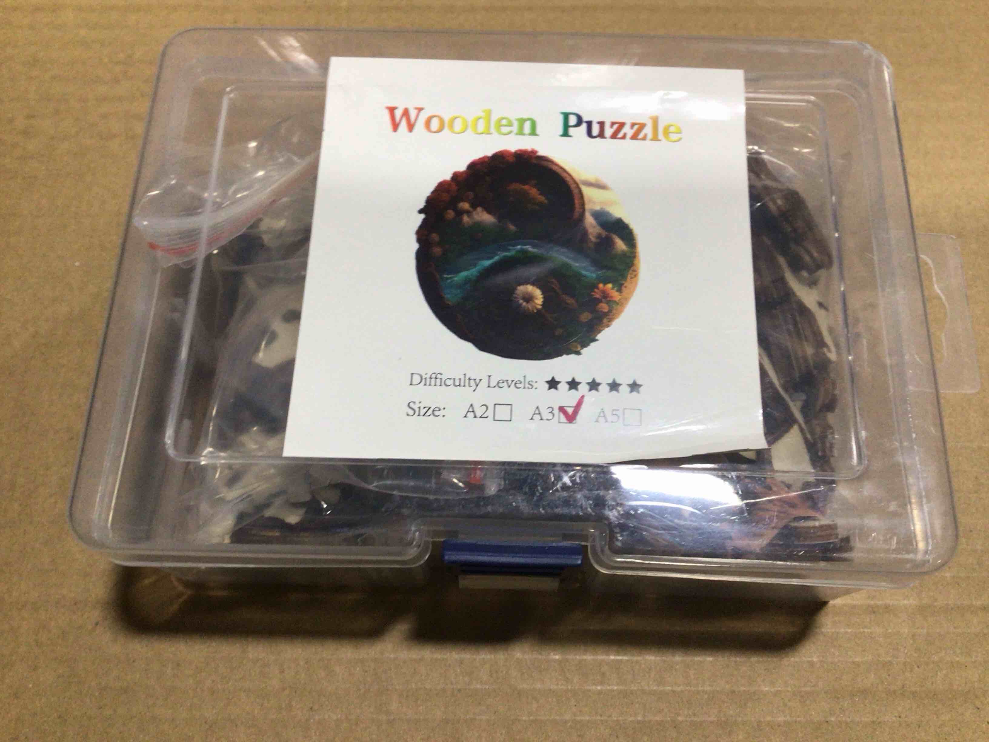 CraftHub Wooden  Puzzle of Ocean and Mountains, Size A3 in Plastic Box 