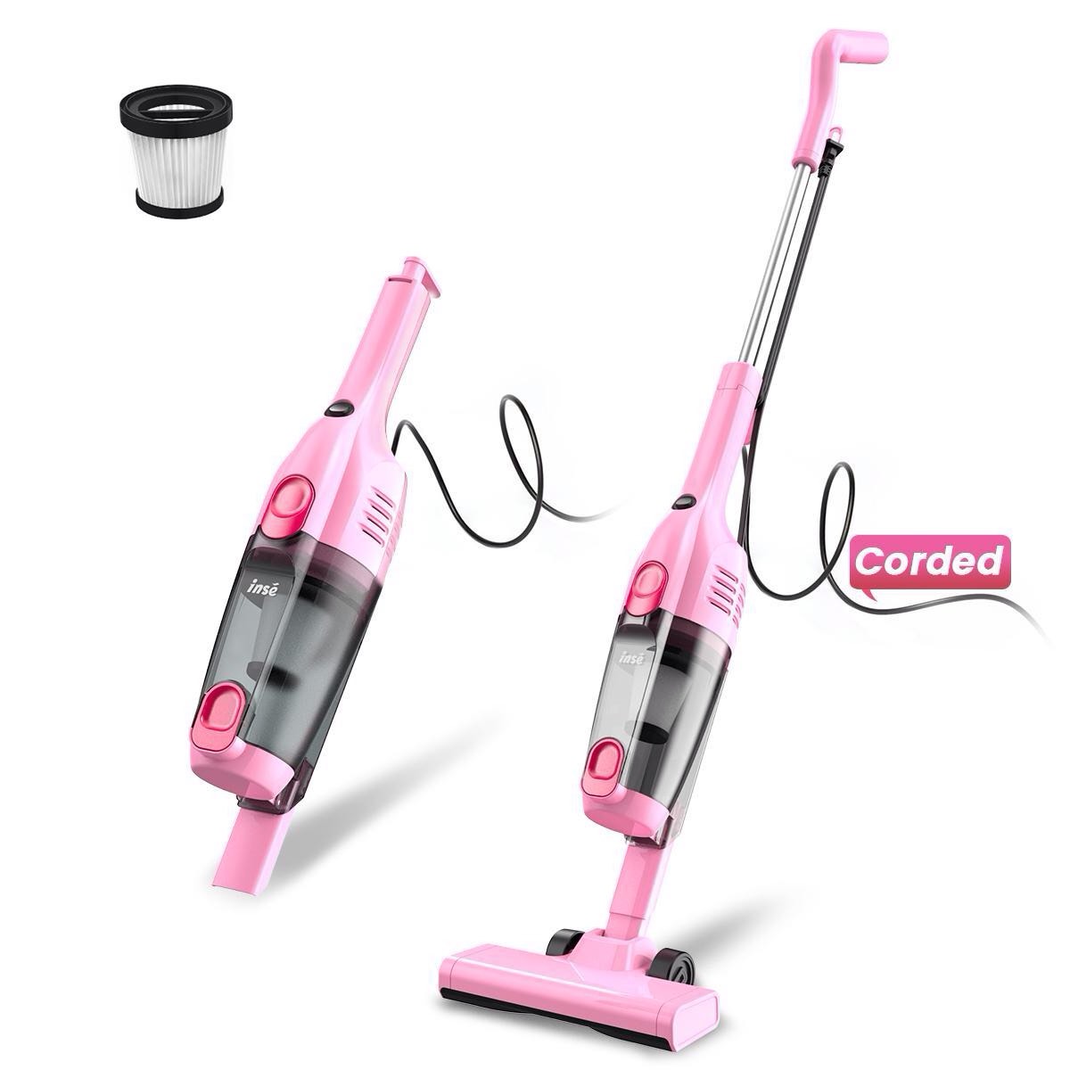inse r6x corded stick vacuum cleaner for hard floors 15kpa suction with 600w mo