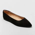 Women's Corinna Wide Width Ballet Flats - A New Day™ Black 6.5W
