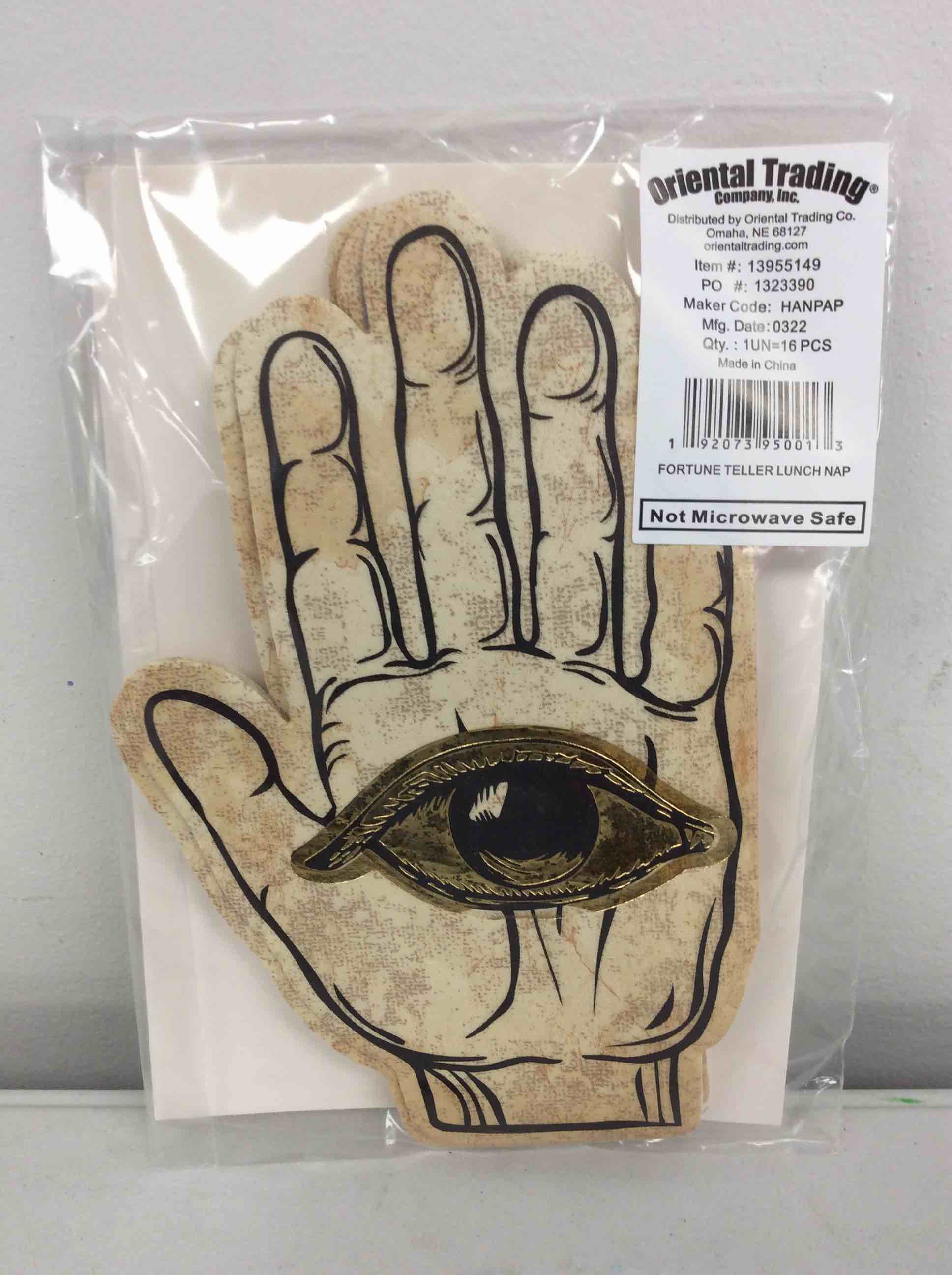 Condition photo showing New/Like New for fortune teller luncheon napkins - halloween and party supplies - 16 pieces