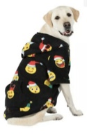 Pet PJ’s Dog Pet Pajamas Christmas Smiley Face Santa Medium