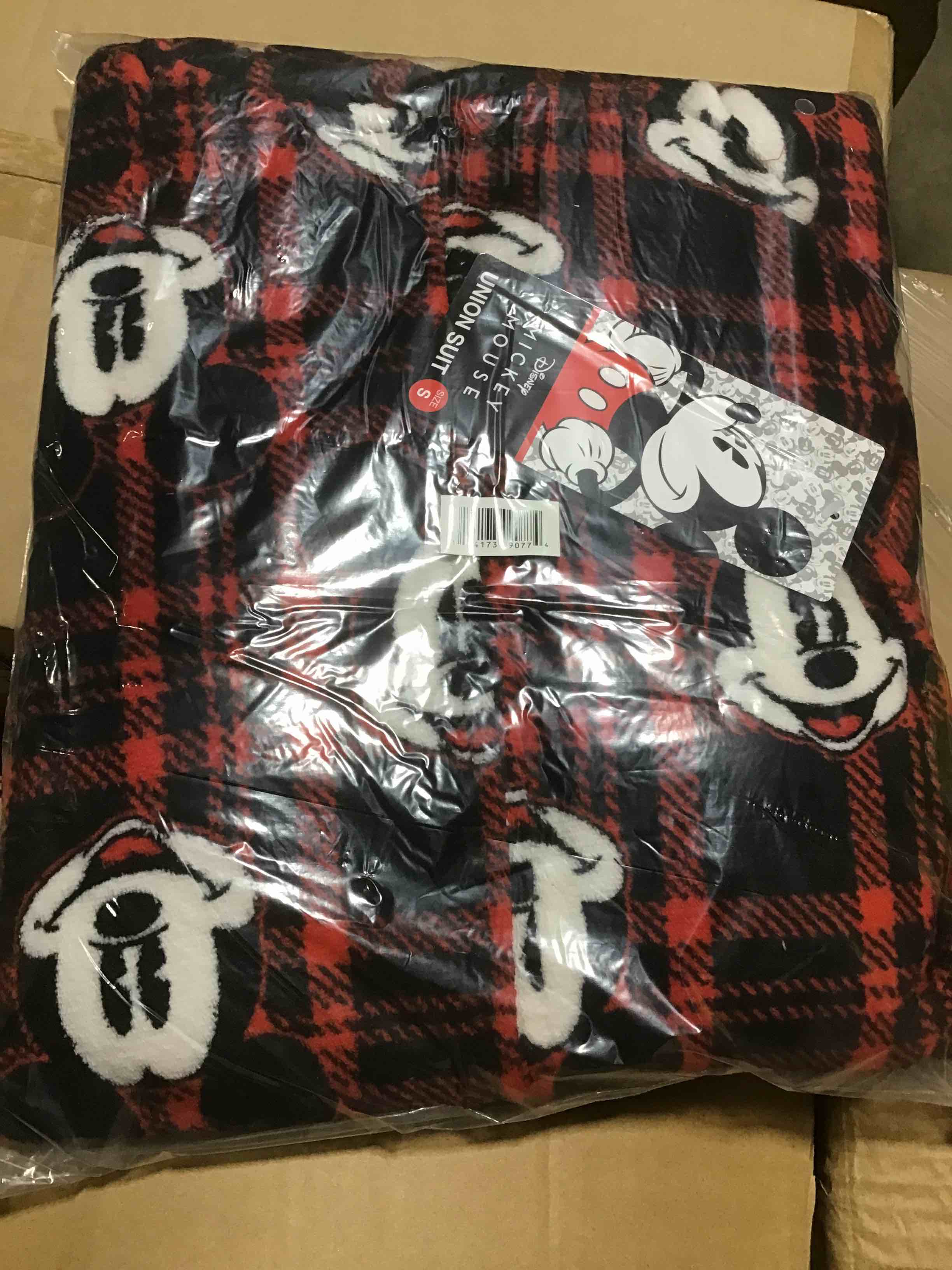 Condition photo showing New/Like New for Men's Disney Mickey Mouse Union Suit - Black S