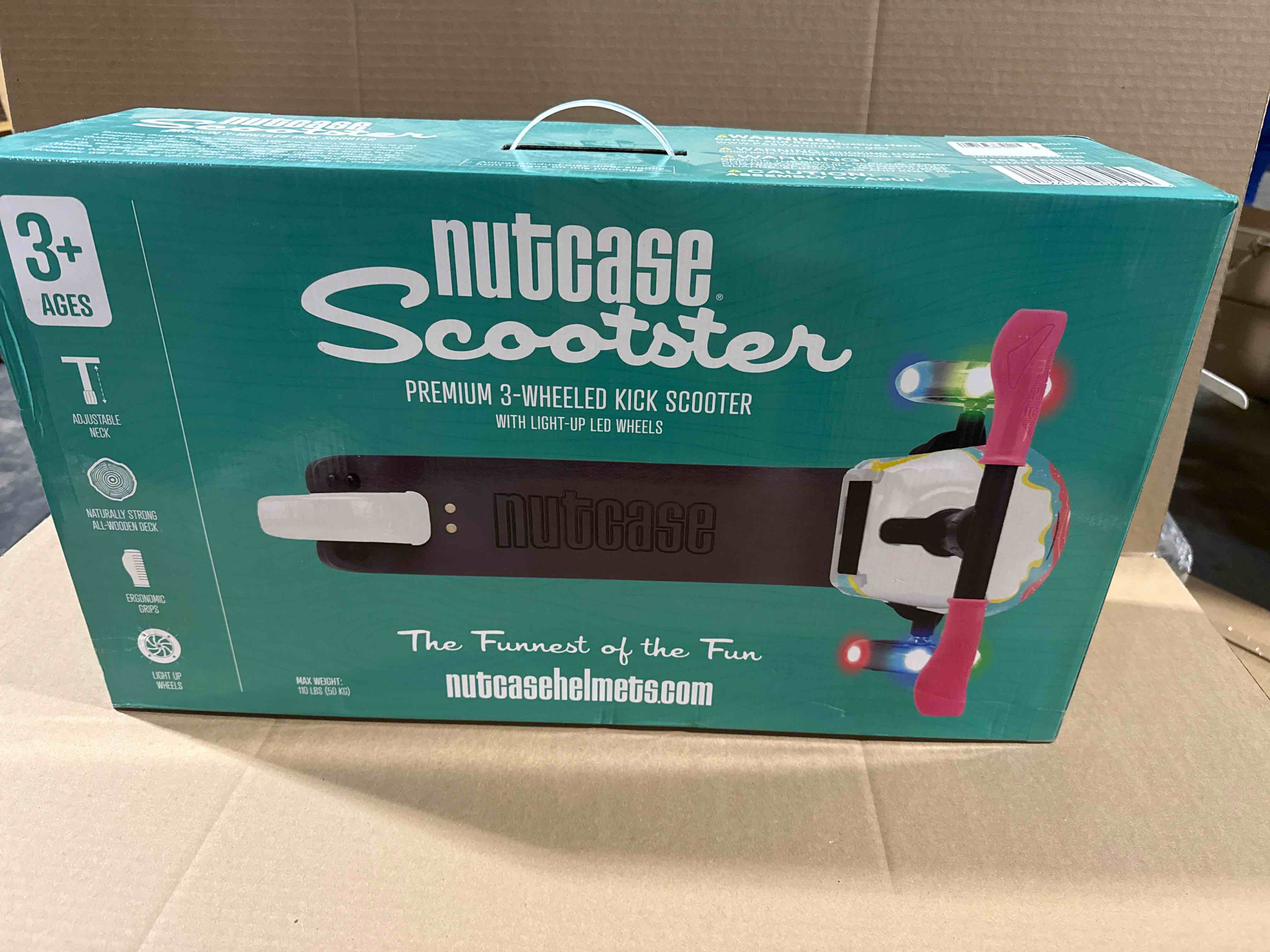 nutcase scooter premium three wheeled kick scooter