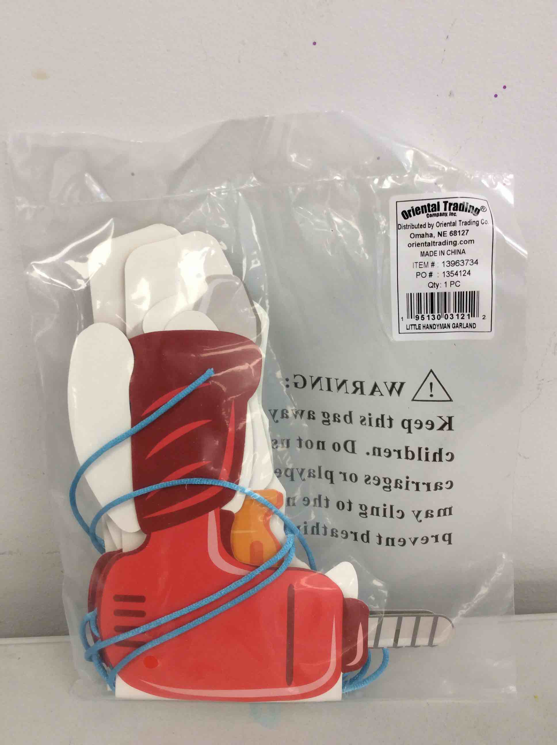 Condition photo showing New/Like New for little handyman garland - party decor - 1 piece