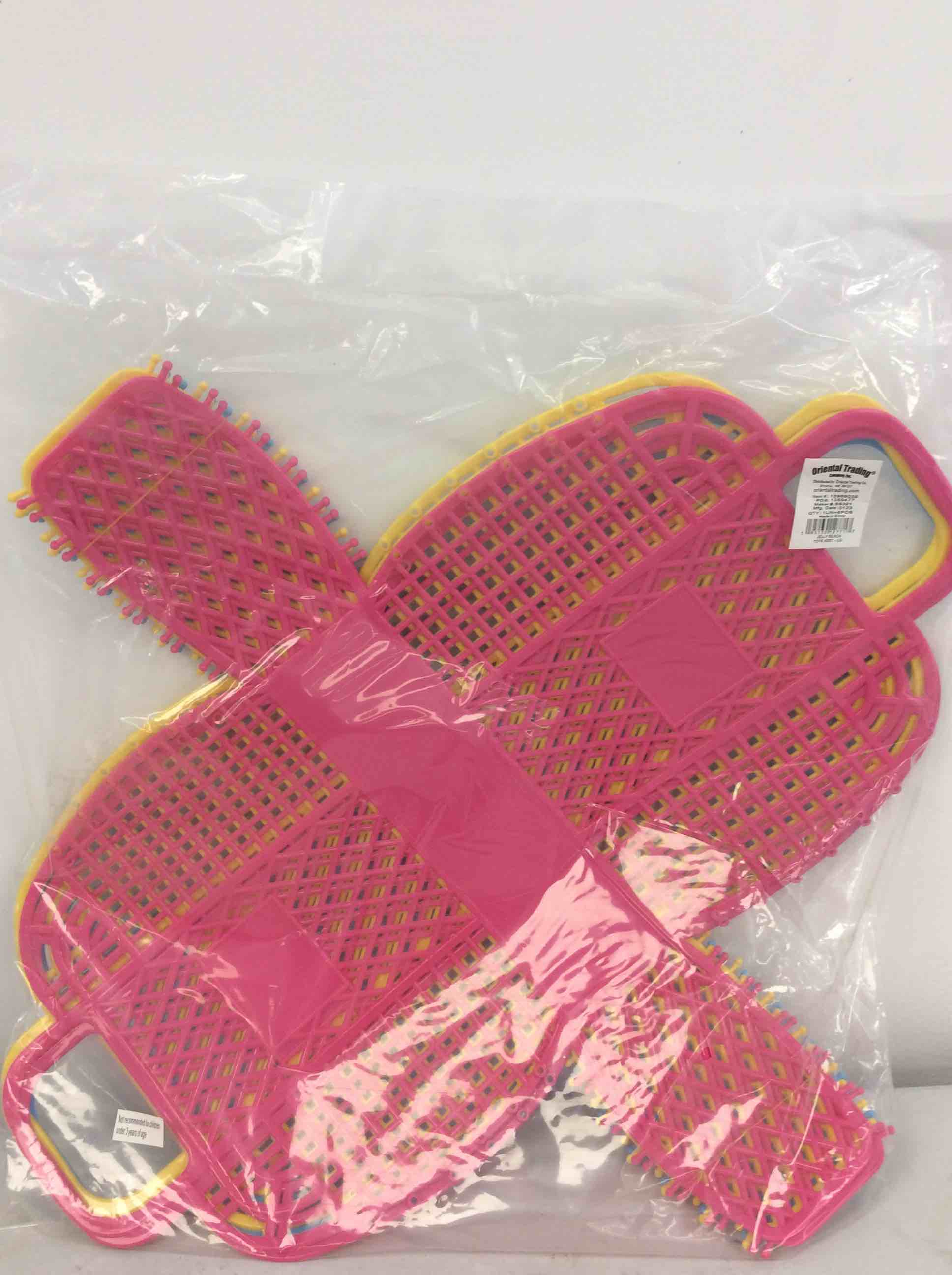 Condition photo showing New/Like New for fun express large jelly plastic beach totes, 6 pieces