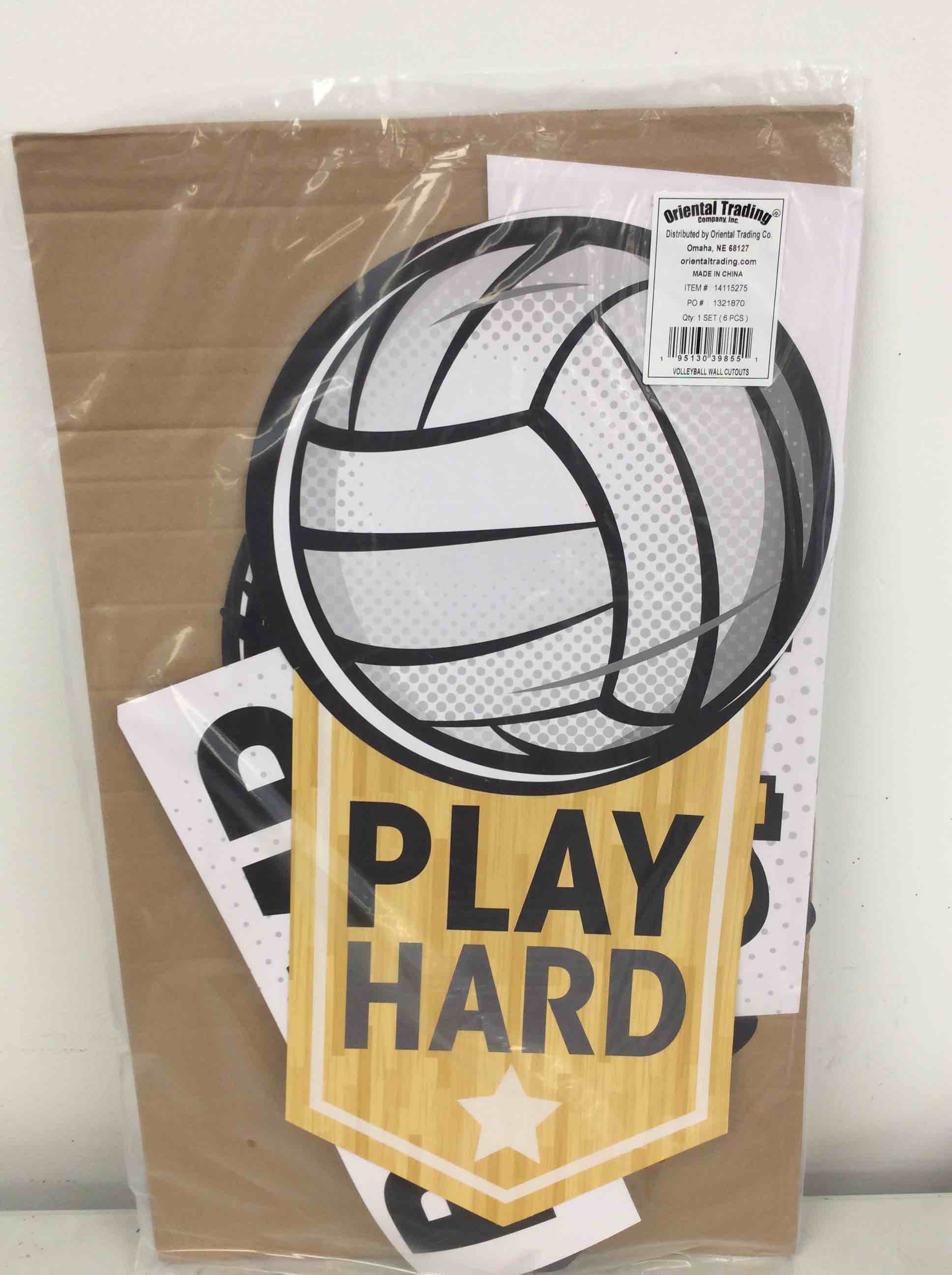 Condition photo showing New/Like New for oriental trading volleyball wall cutouts