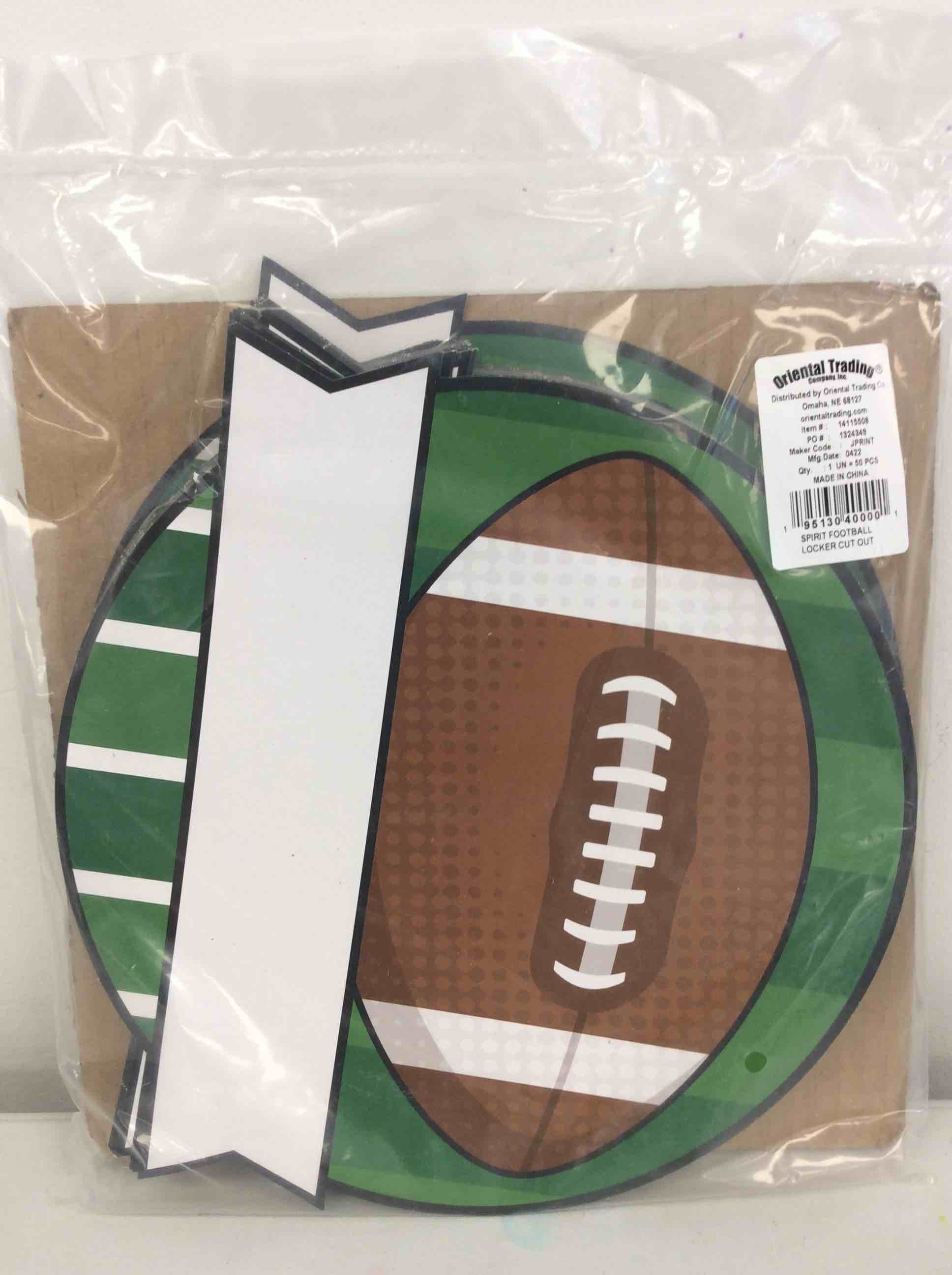 Condition photo showing New/Like New for team spirit football cutouts - 50 pieces