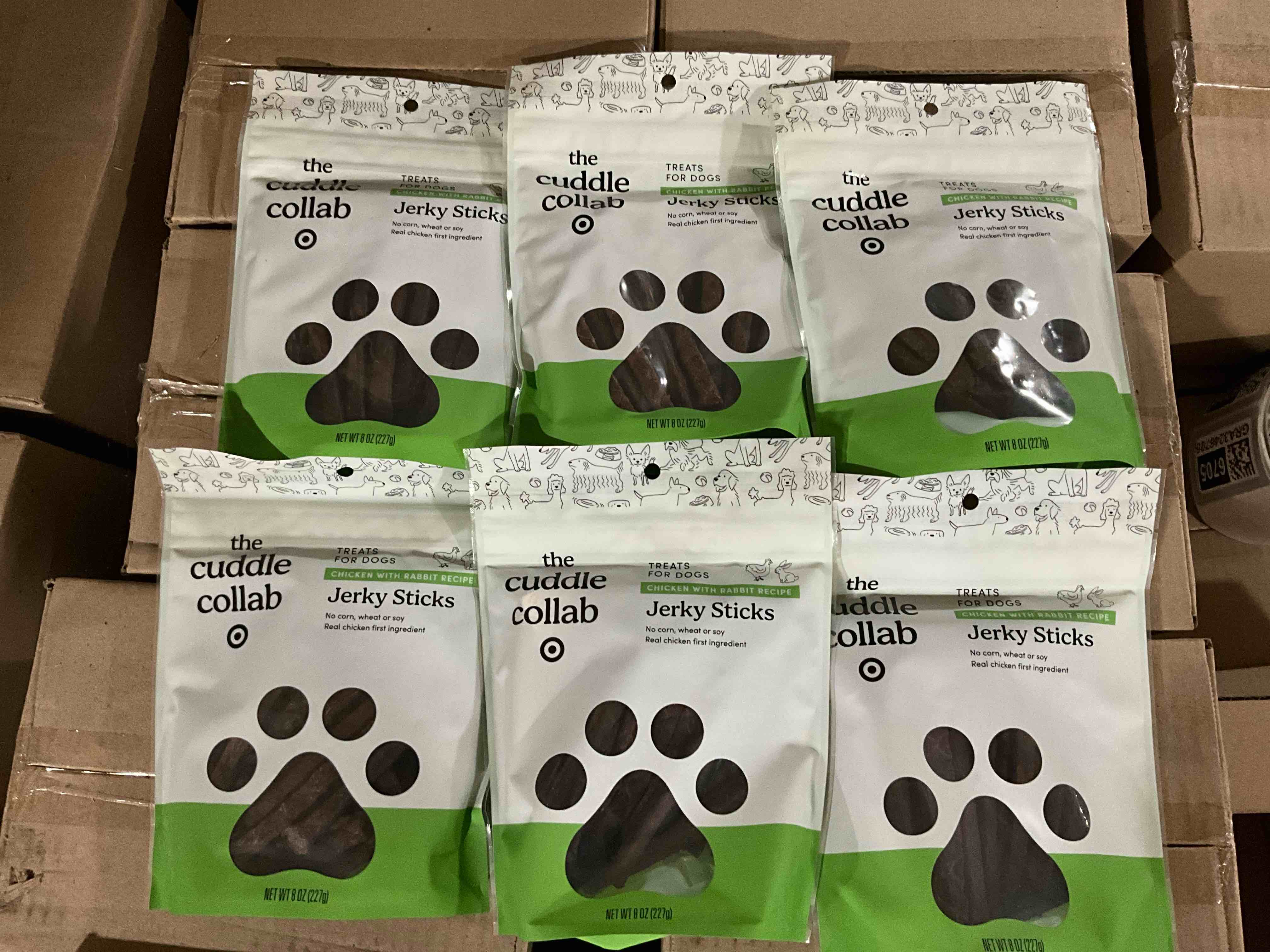 CASE OF 6 Chicken with Rabbit Jerky Stick Dog Treats - 8oz - The Cuddle Collab