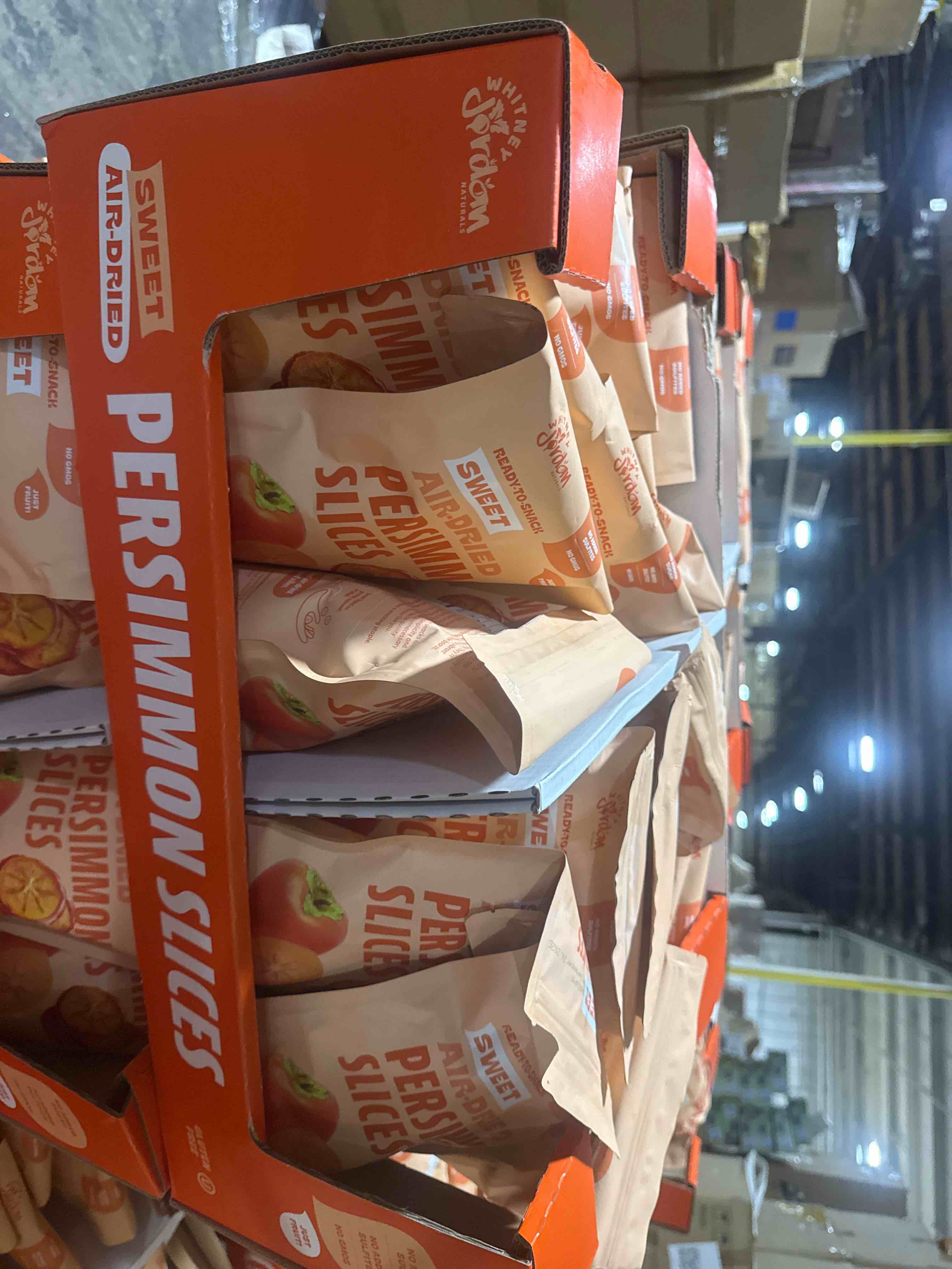 Condition photo showing New/Like New for whitney jordan naturals, sweet air-dried persimmon slices - ready to snack, no added sugar, non-gmo, vitamin-packed fruit, healthy on-the-go snack, 16 ounce bag bb sept 2025 