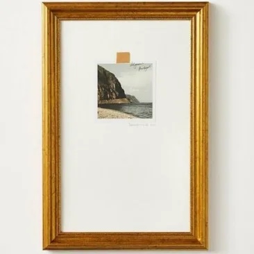 12"x18" Travel Photo Gold Framed Wall Art - Threshold™ designed with Studio McGee: Vertical Blockprint Artwork