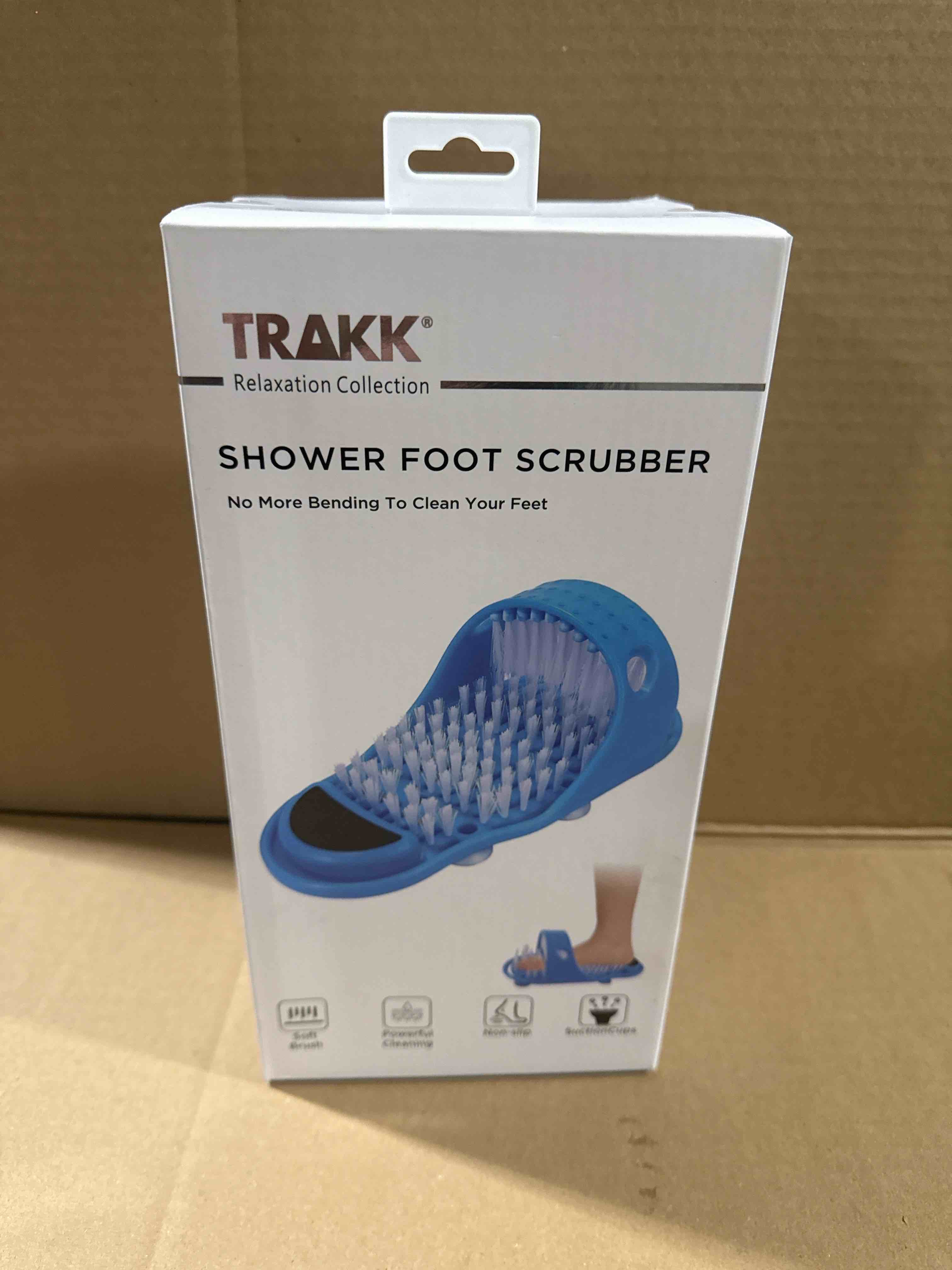 Condition photo showing Brand New for TRAKK Exfoliating Cleaning Foot Scrubber Massager with Suction Cups