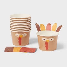 Thanksgiving 10ct Turkey Treat Cups - Spritz™