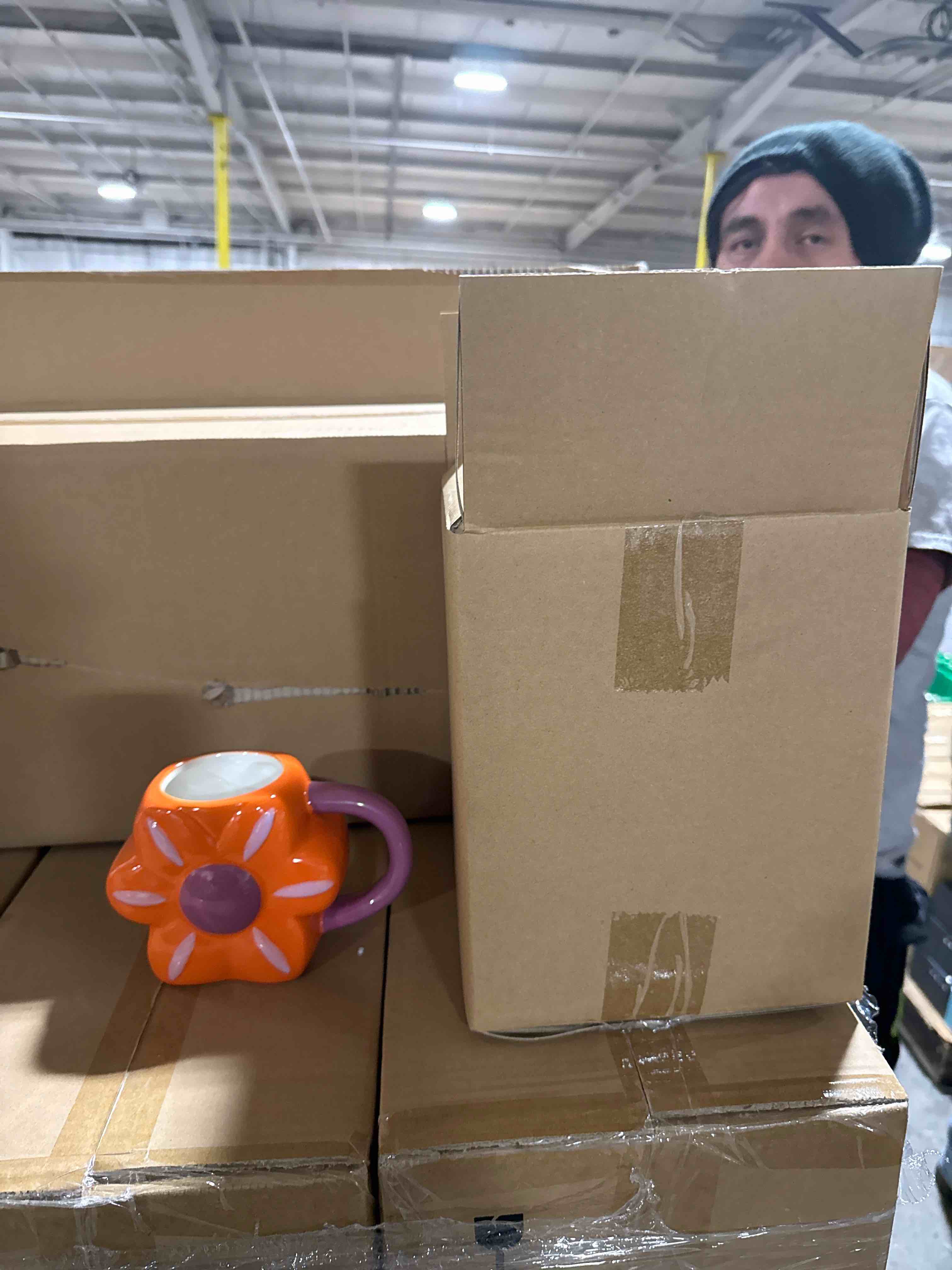 lot of 4 14.2oz earthenware novelty daisy figural mug - room essentials™