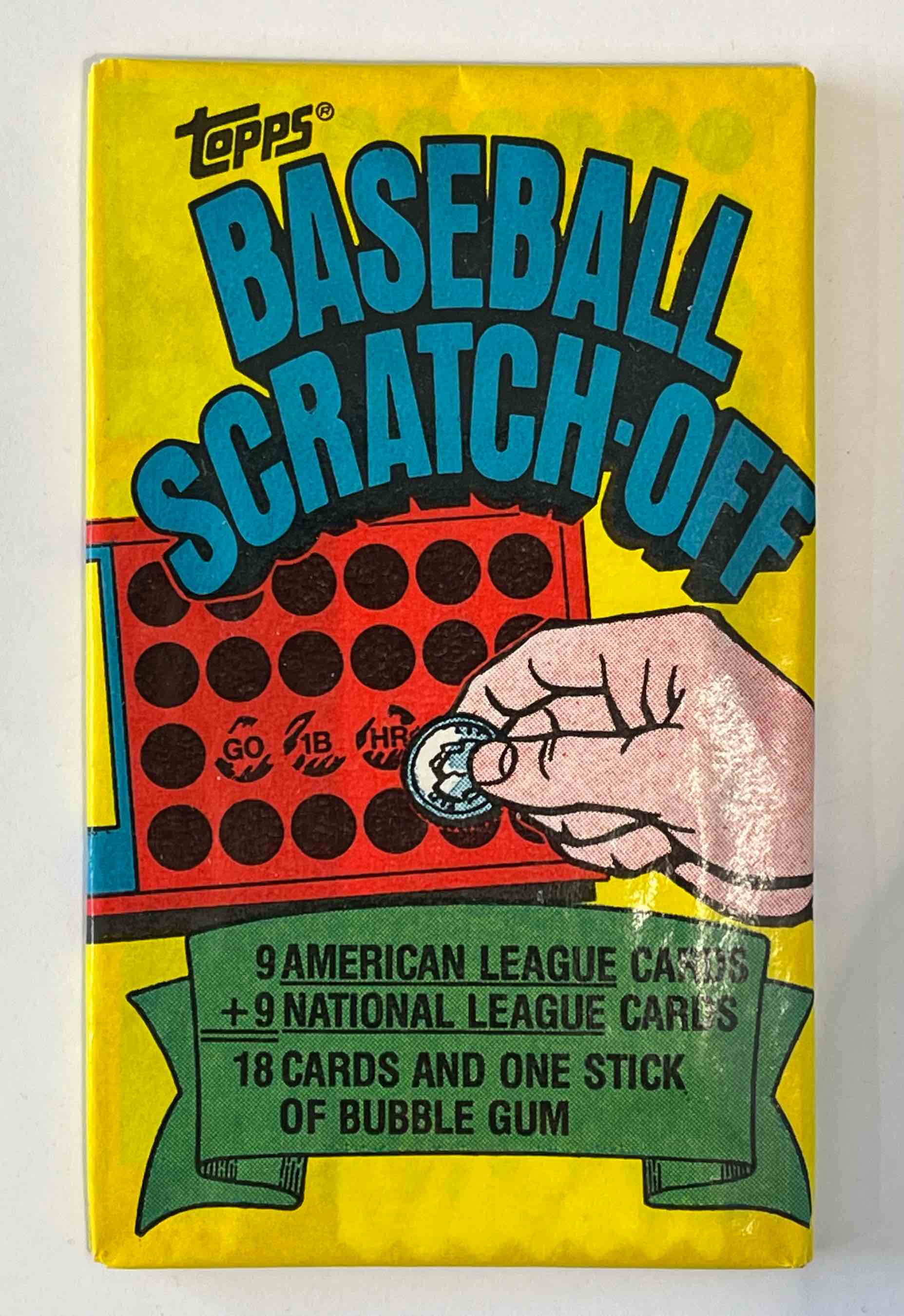 RARE UNOPENED 1981 TOPPS BASEBALL SCRATCH-OFF PACK