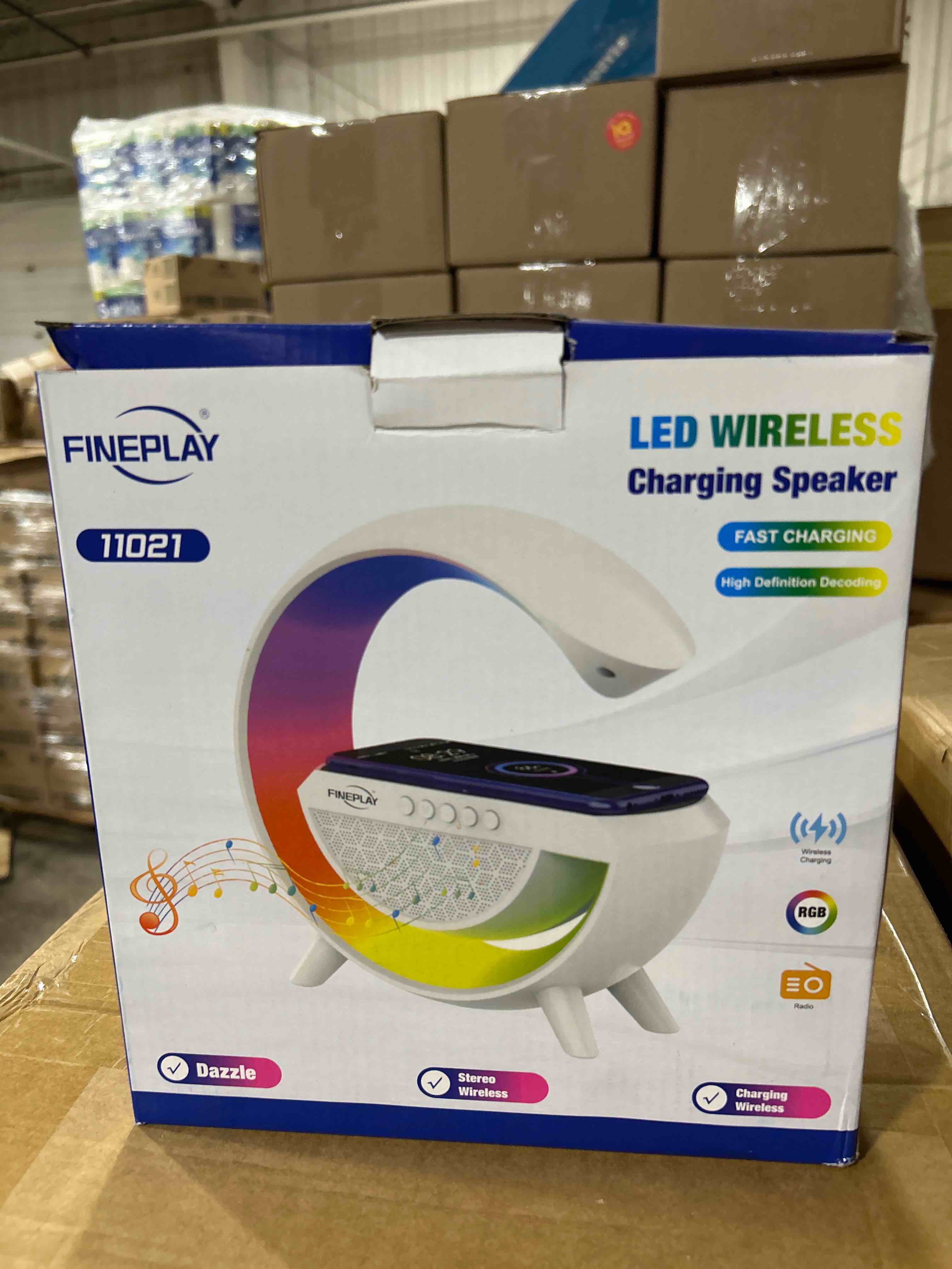 Condition photo showing Brand New for led wireless charging speaker fast charging