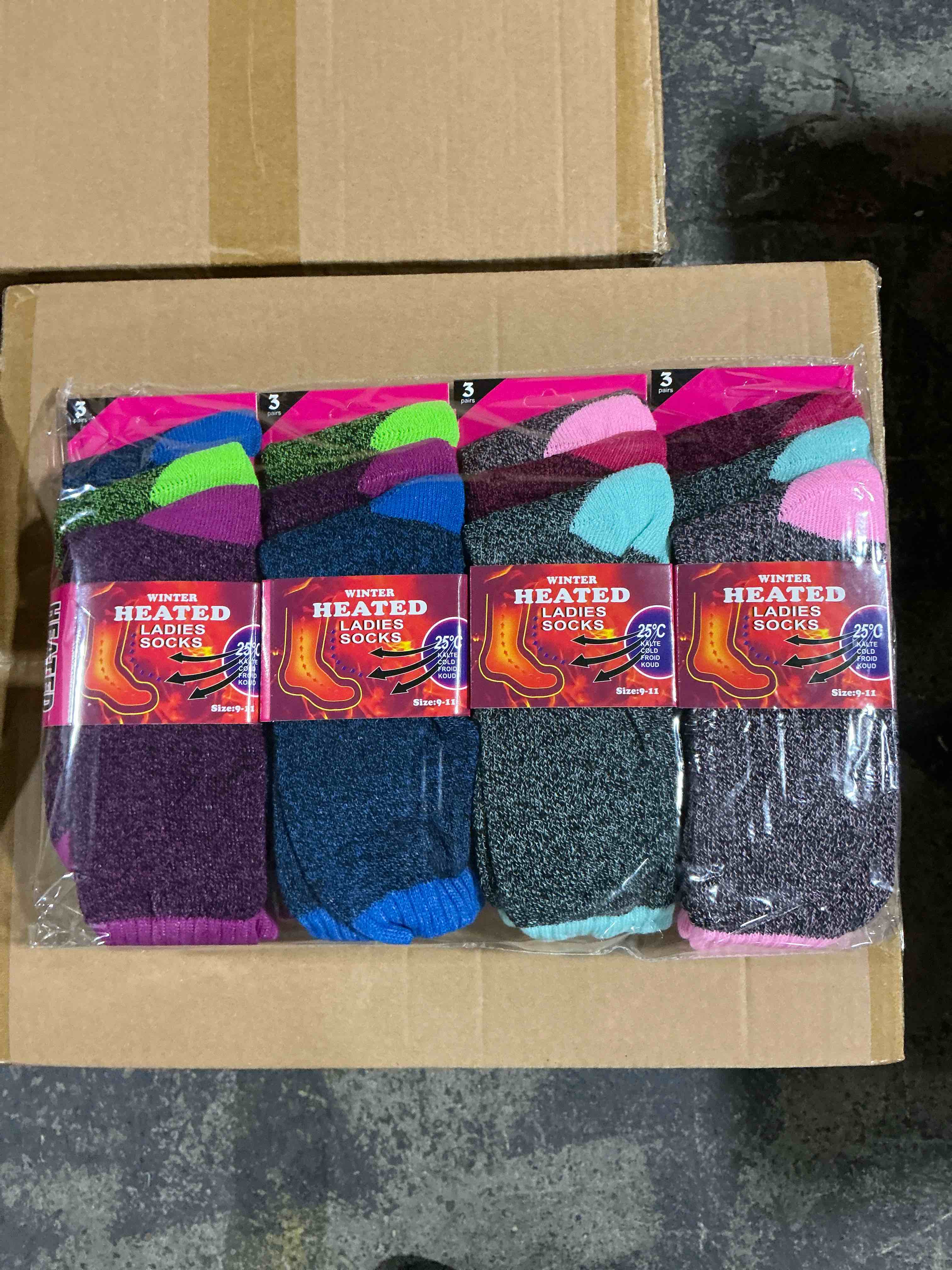 12 pairs of women’s heated winter  socks