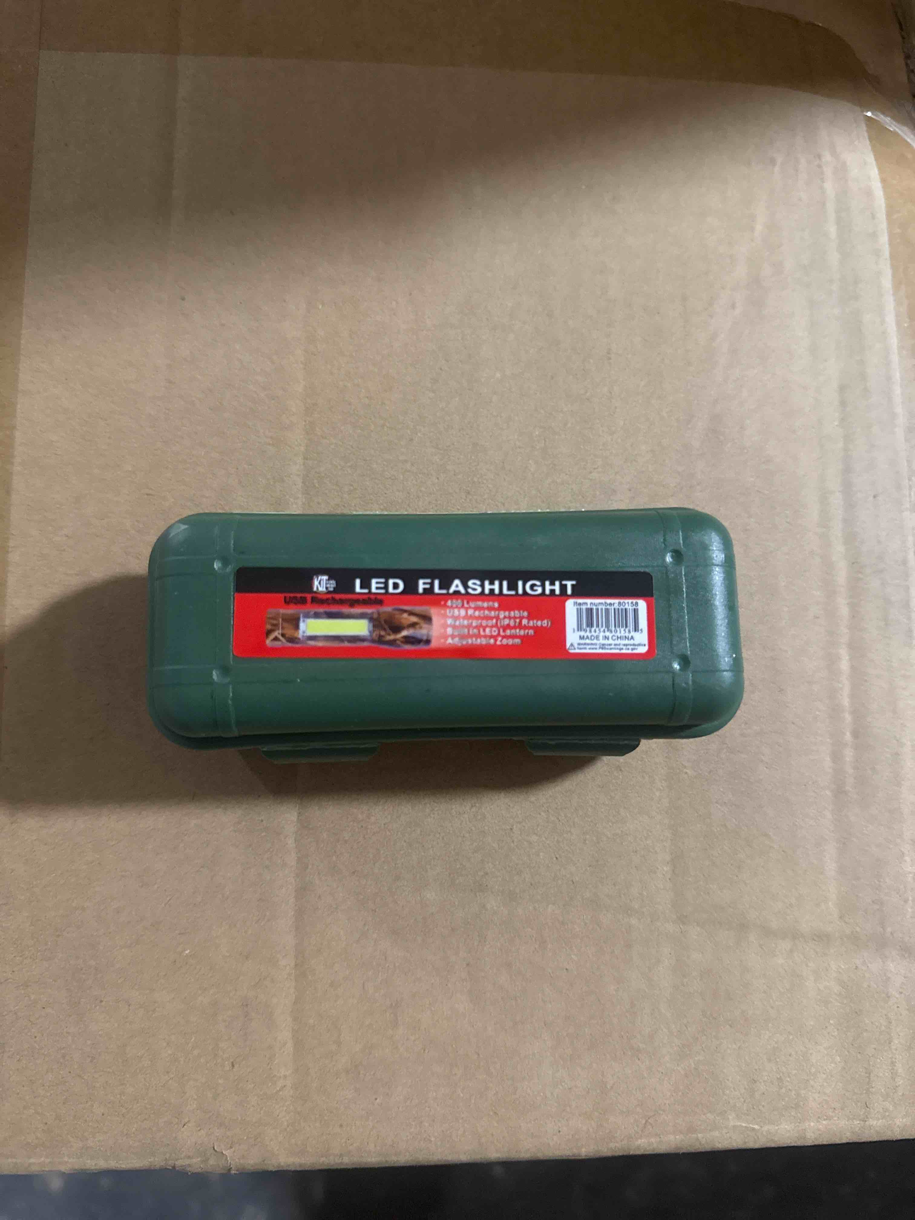 Condition photo showing New/Like New for led flashlight usb rechargeable camo