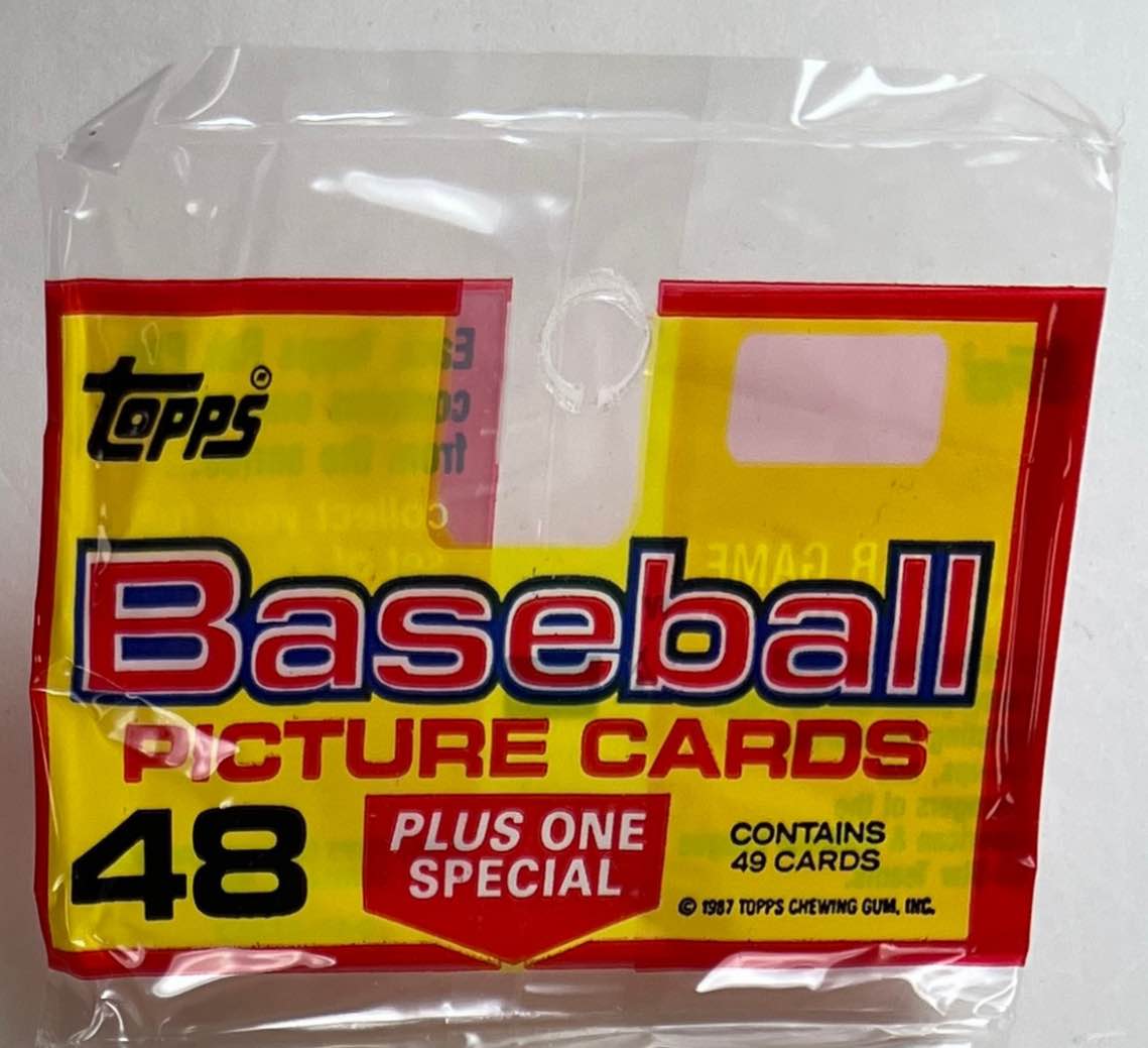 UNOPENED 1987 TOPPS BASEBALL RACK PACK