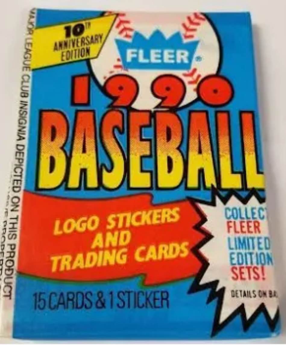 UNOPENED 1990 FLEER WAX PACK