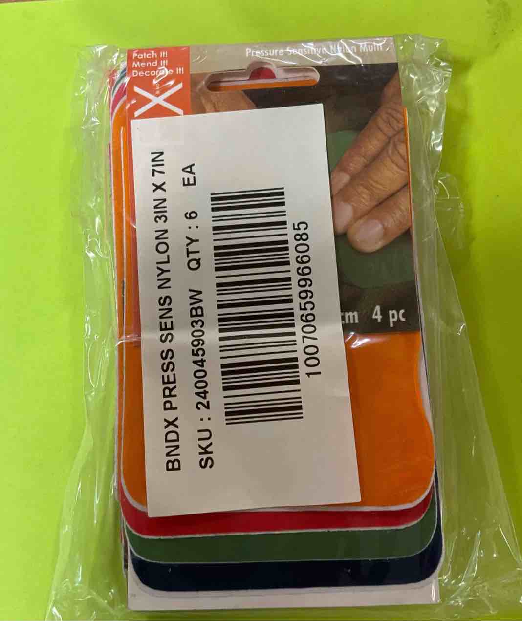 Condition photo showing New/Like New for box of 288 bondex nylon repair fabric 3"x7"