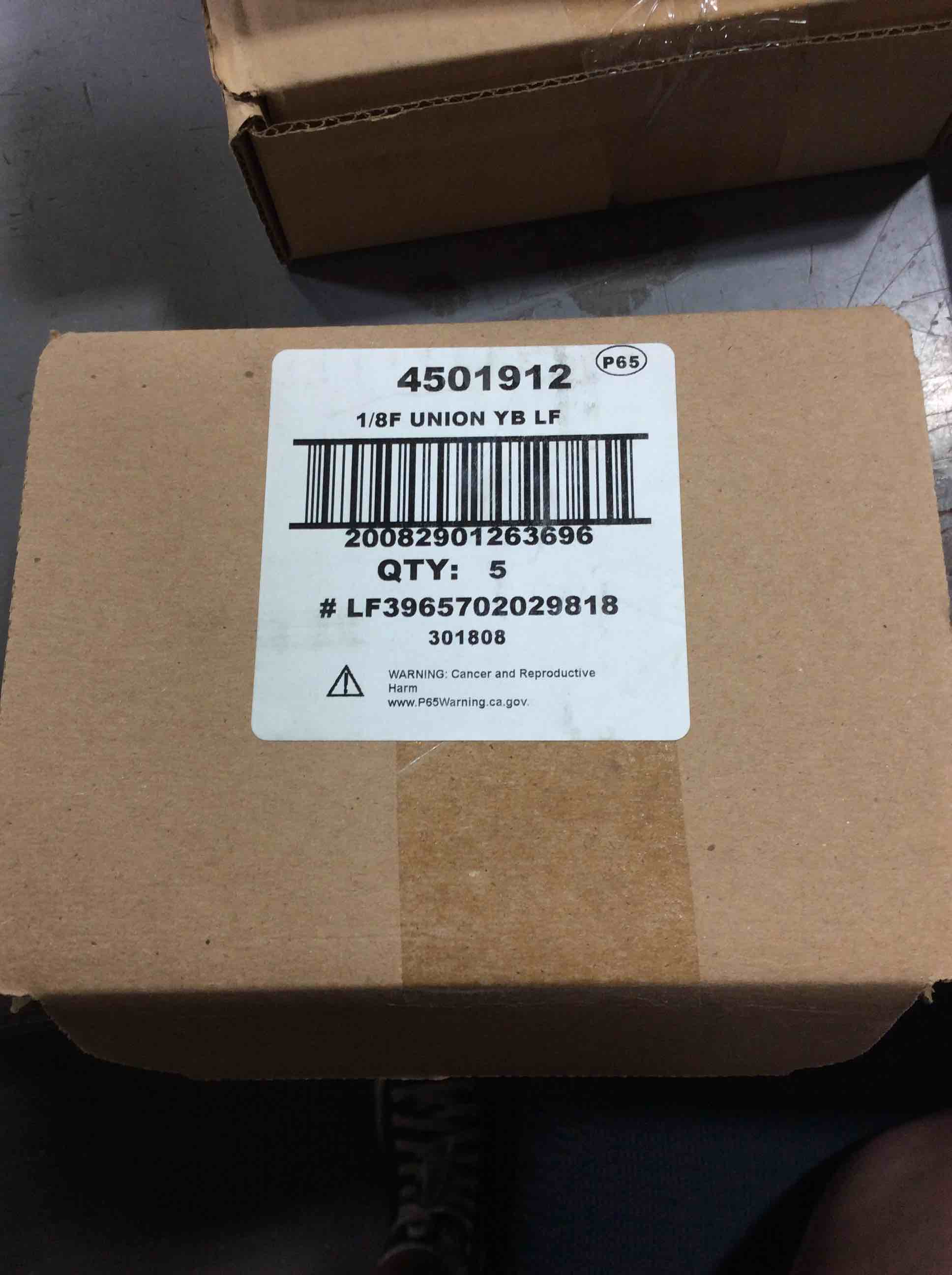Condition photo showing New/Like New for ace 1/8 in. dia. x 1/8 in. dia. fpt to compression to compression yellow brass union