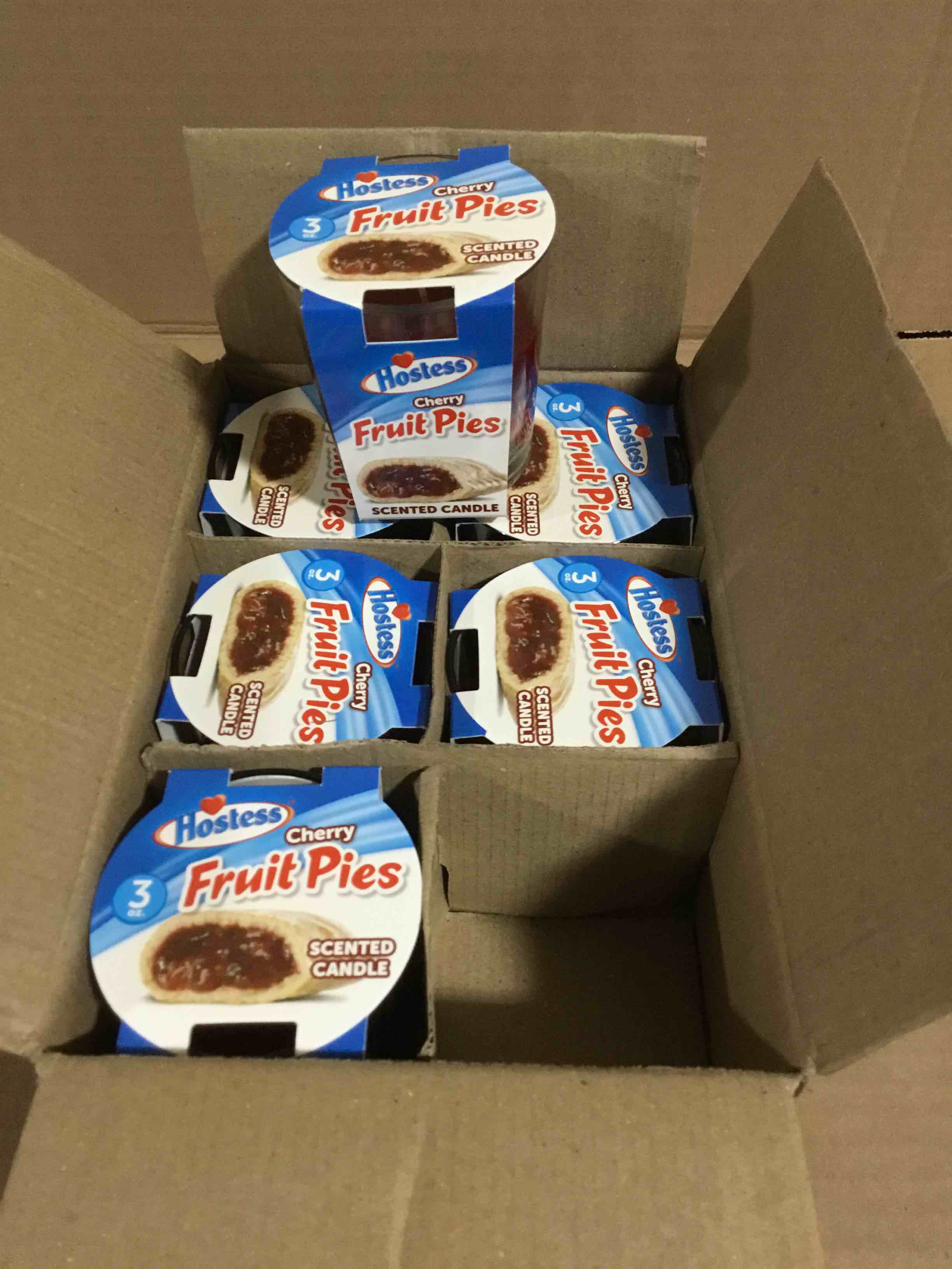 (Case of 6) 3 oz. Hostess Cherry Fruit Pies Scented Candles