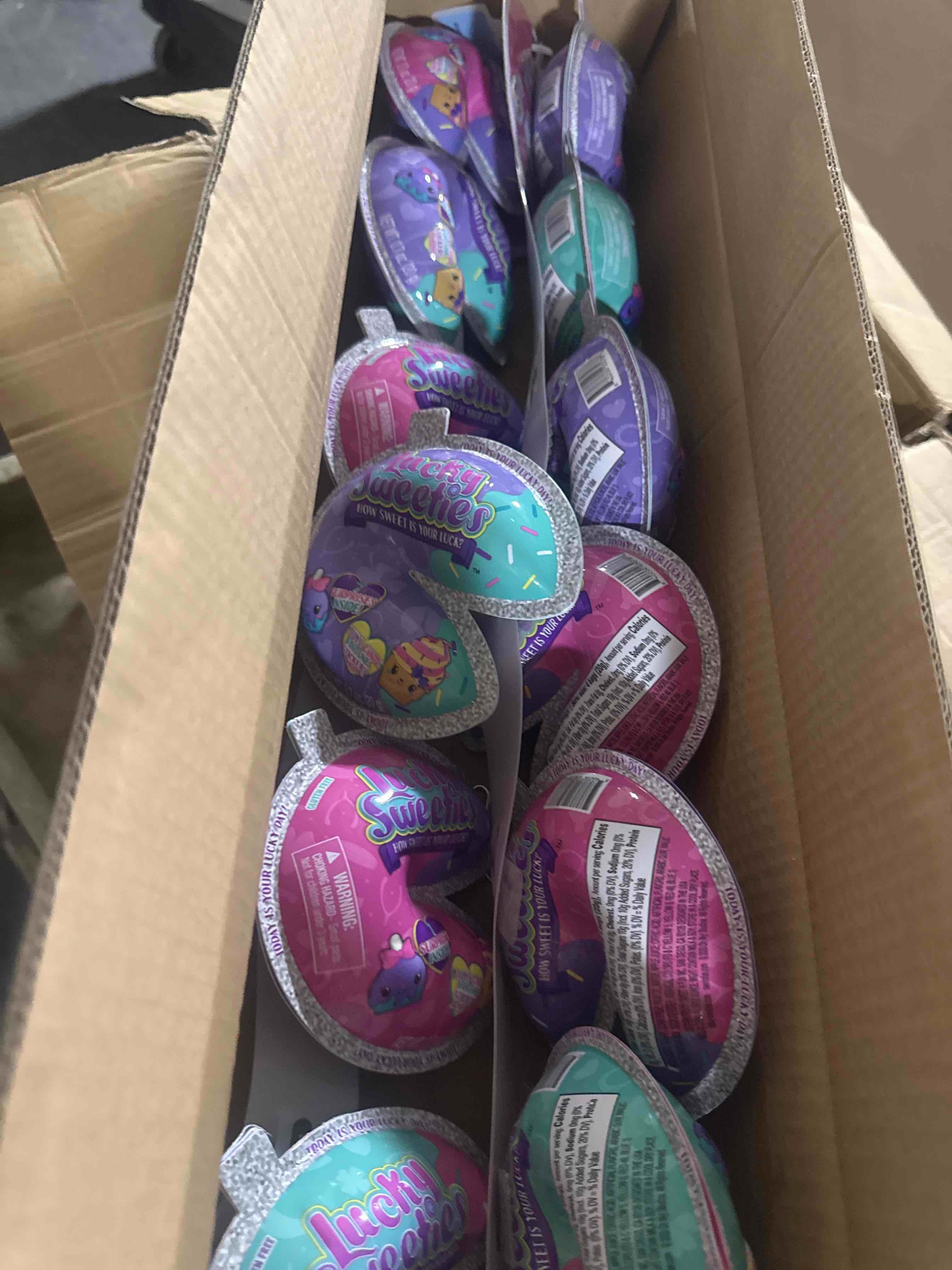 Condition photo showing Good Condition for case of 12 lucky sweeties candies clip strip